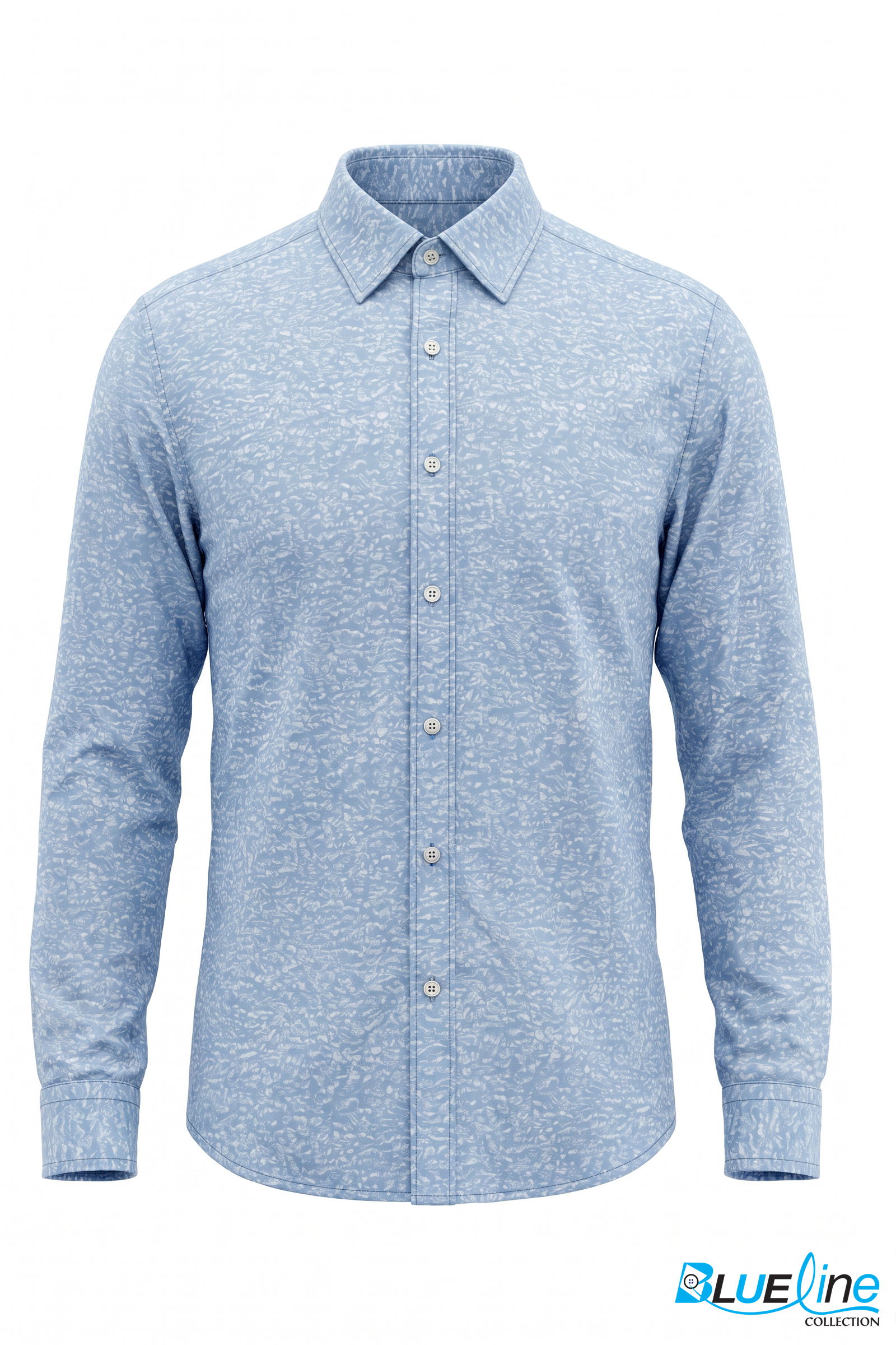 MEN’S TEXTURED PRINT LONG-SLEEVE SHIRT