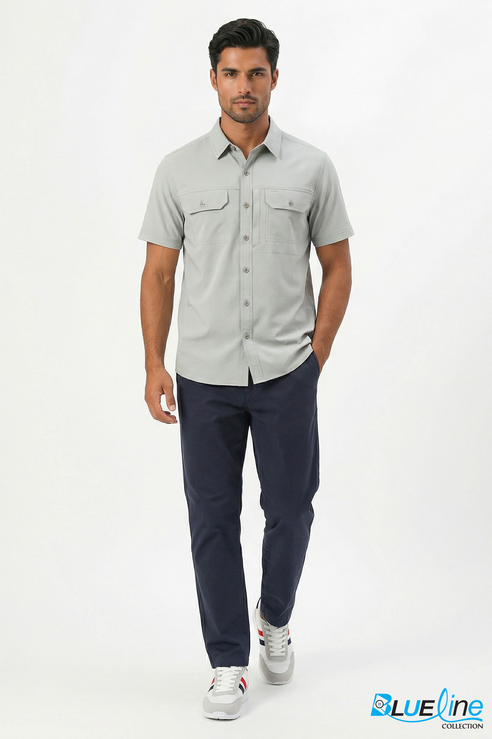 MOISTURE WICKING WOVEN TECH SHIRT