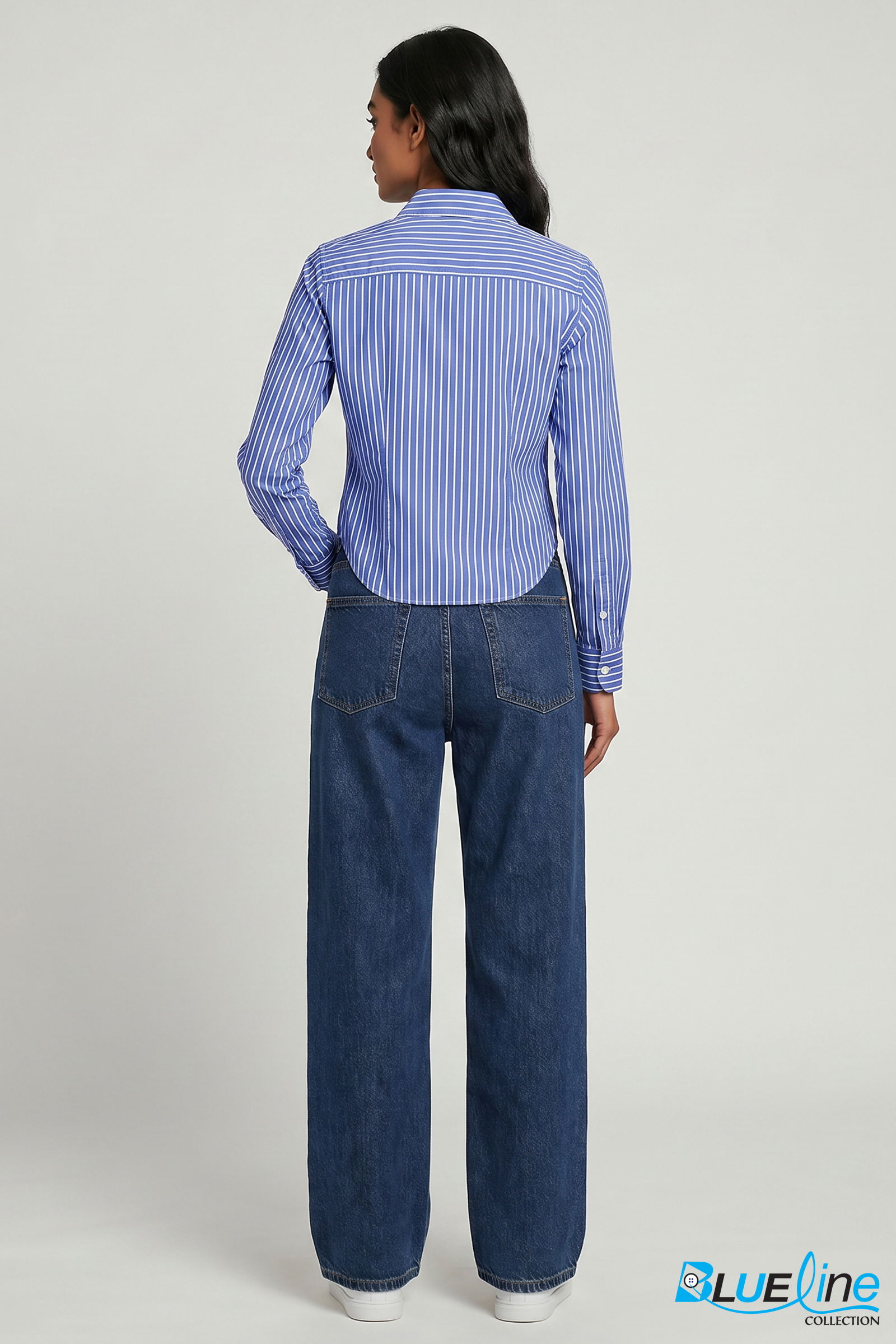 ORGANIC COTTON FITTED CROP SHIRT