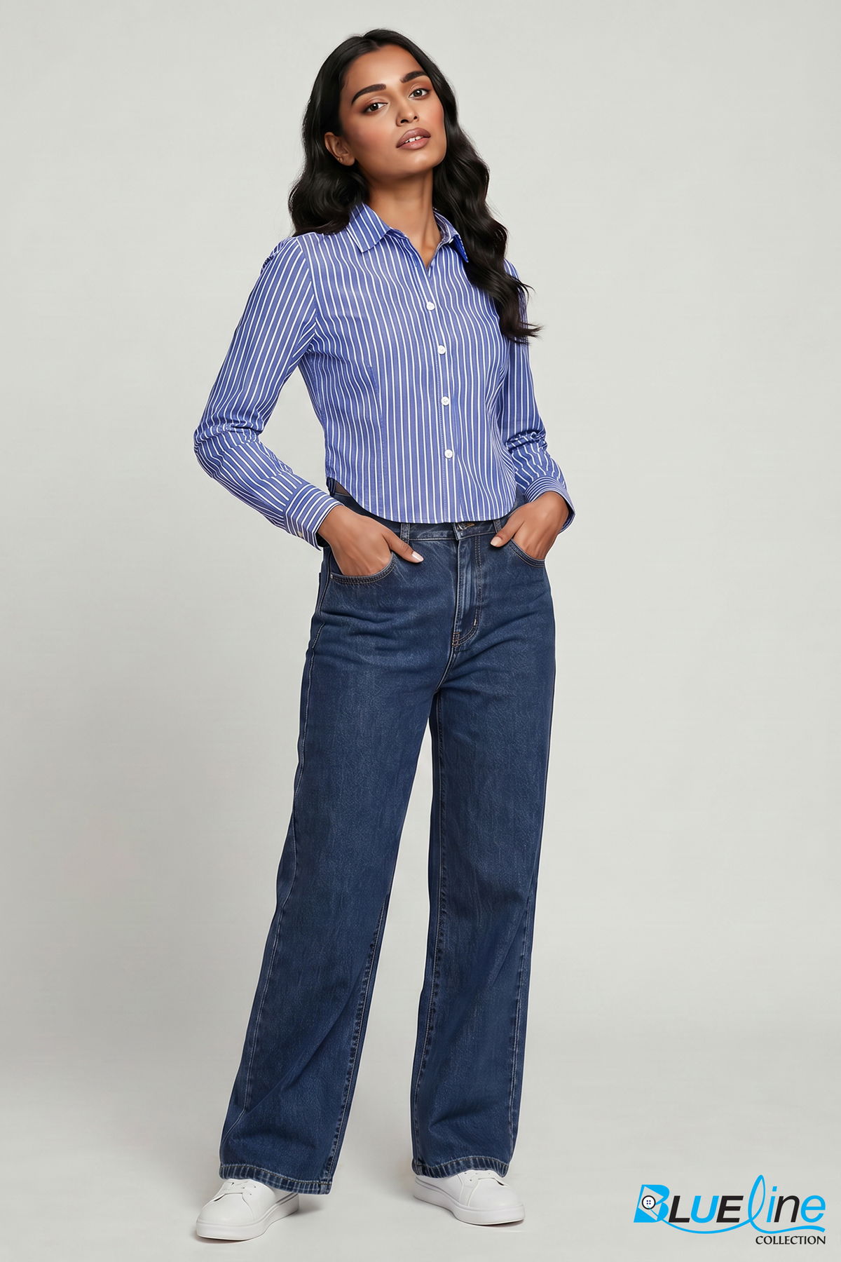 ORGANIC COTTON FITTED CROP SHIRT