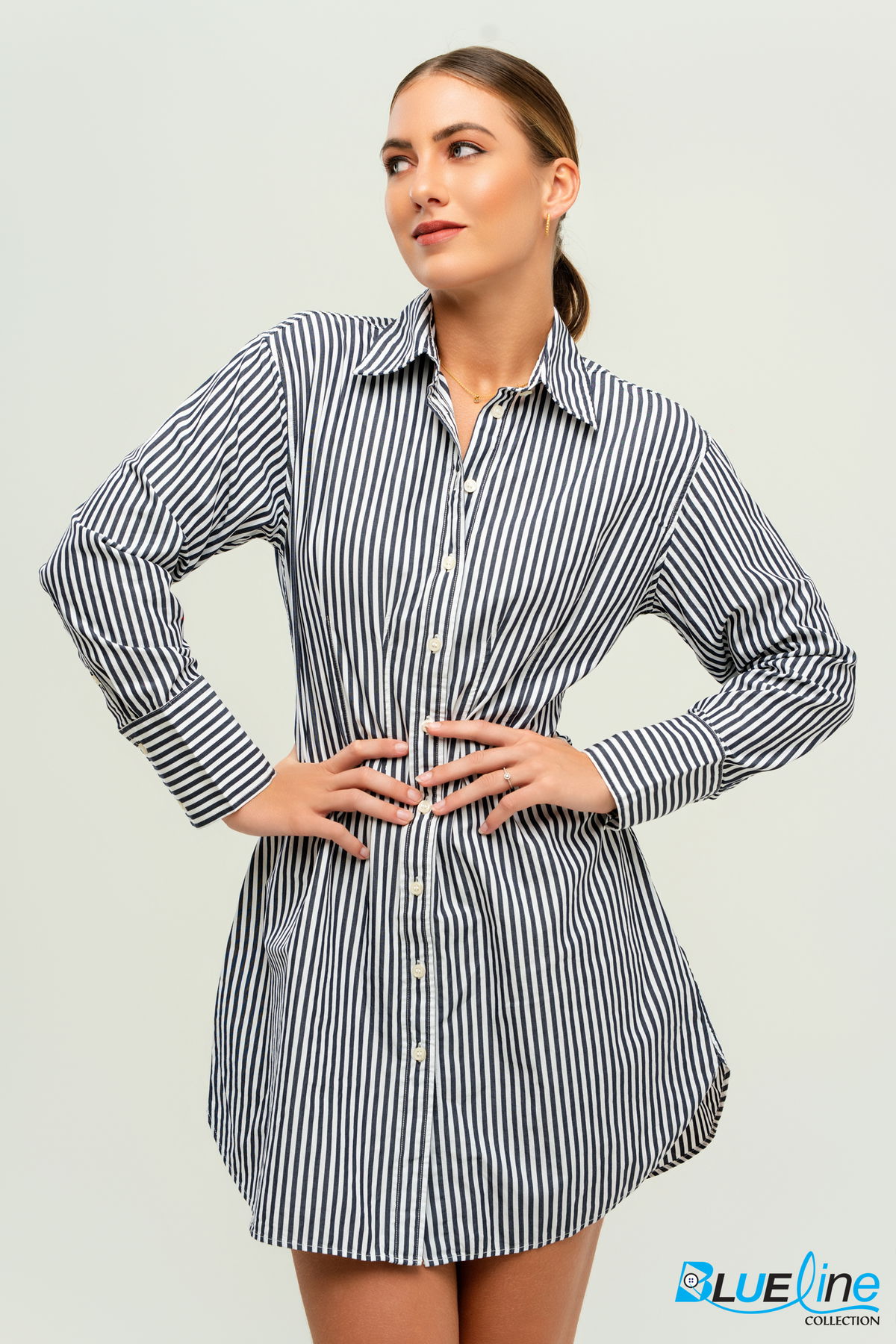 ORGANIC COTTON POPLIN MINI SHIRTDRESS