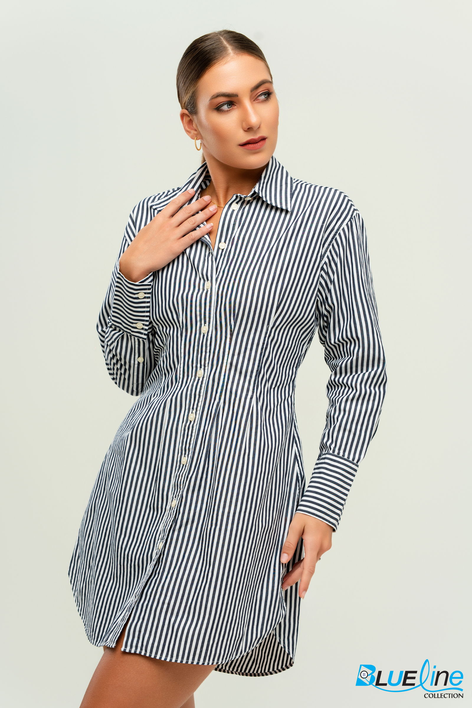 ORGANIC COTTON POPLIN MINI SHIRTDRESS