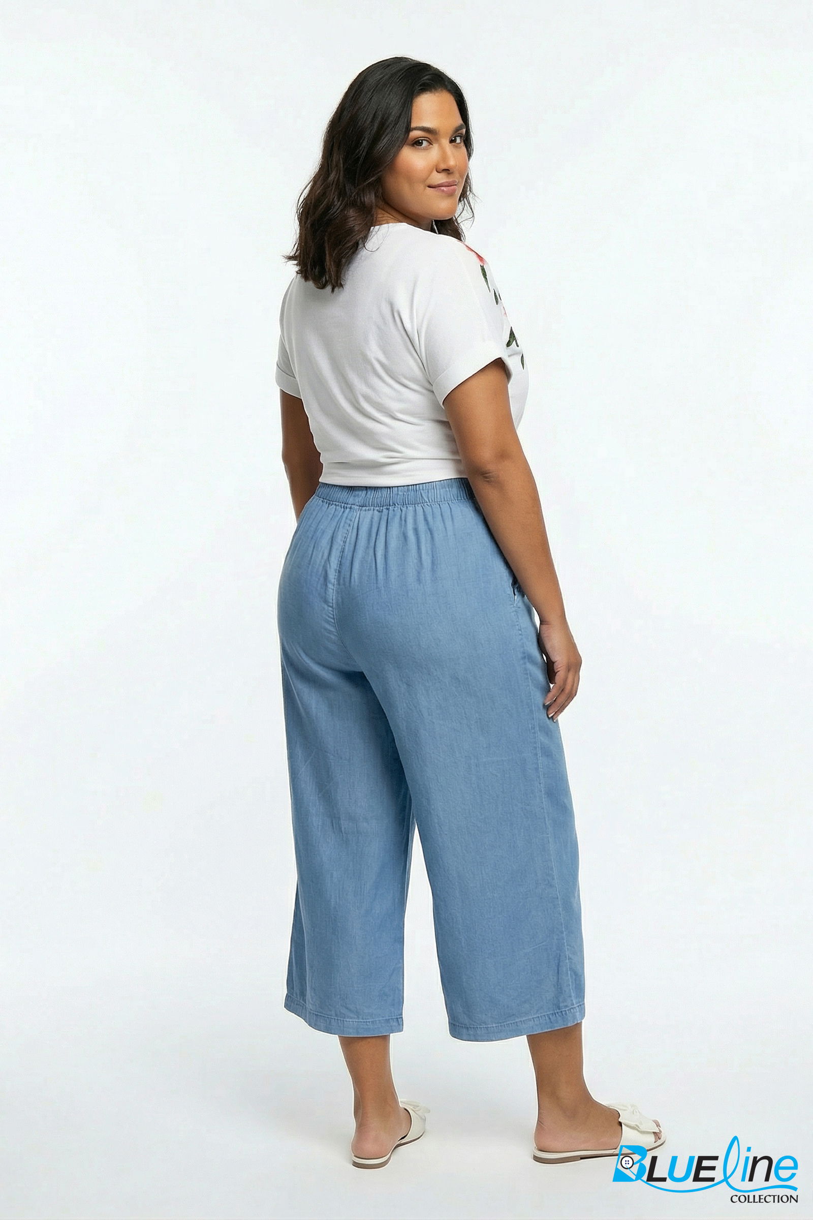 Plus Size Chambray Pant