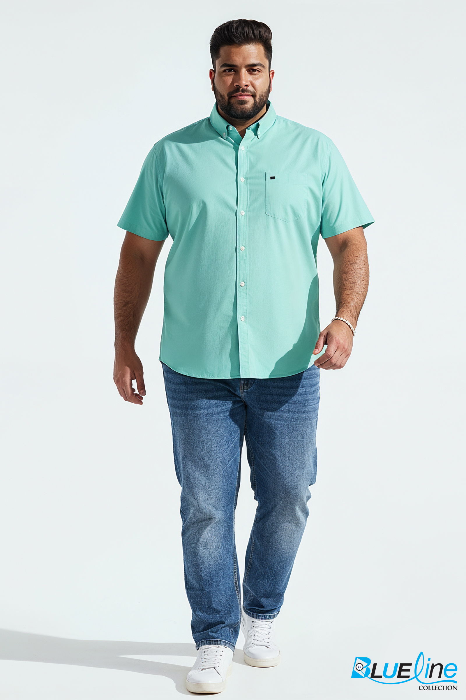 Plus Size Regular Fit Pocket Shirt view 4