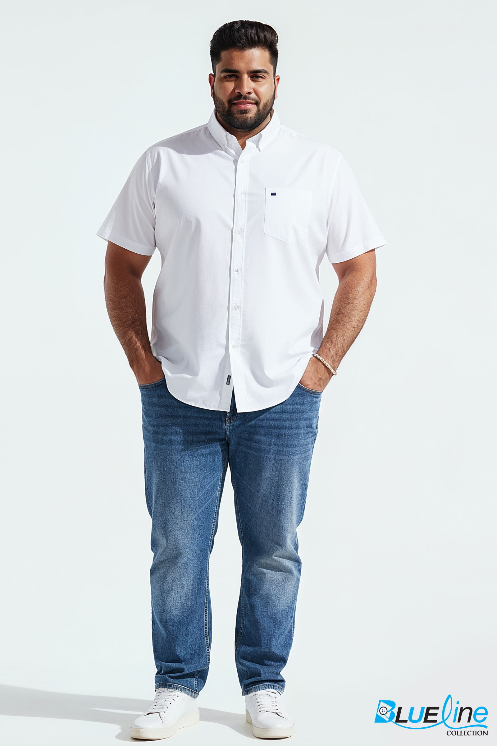 Plus Size Regular Fit Pocket Shirt alternate view