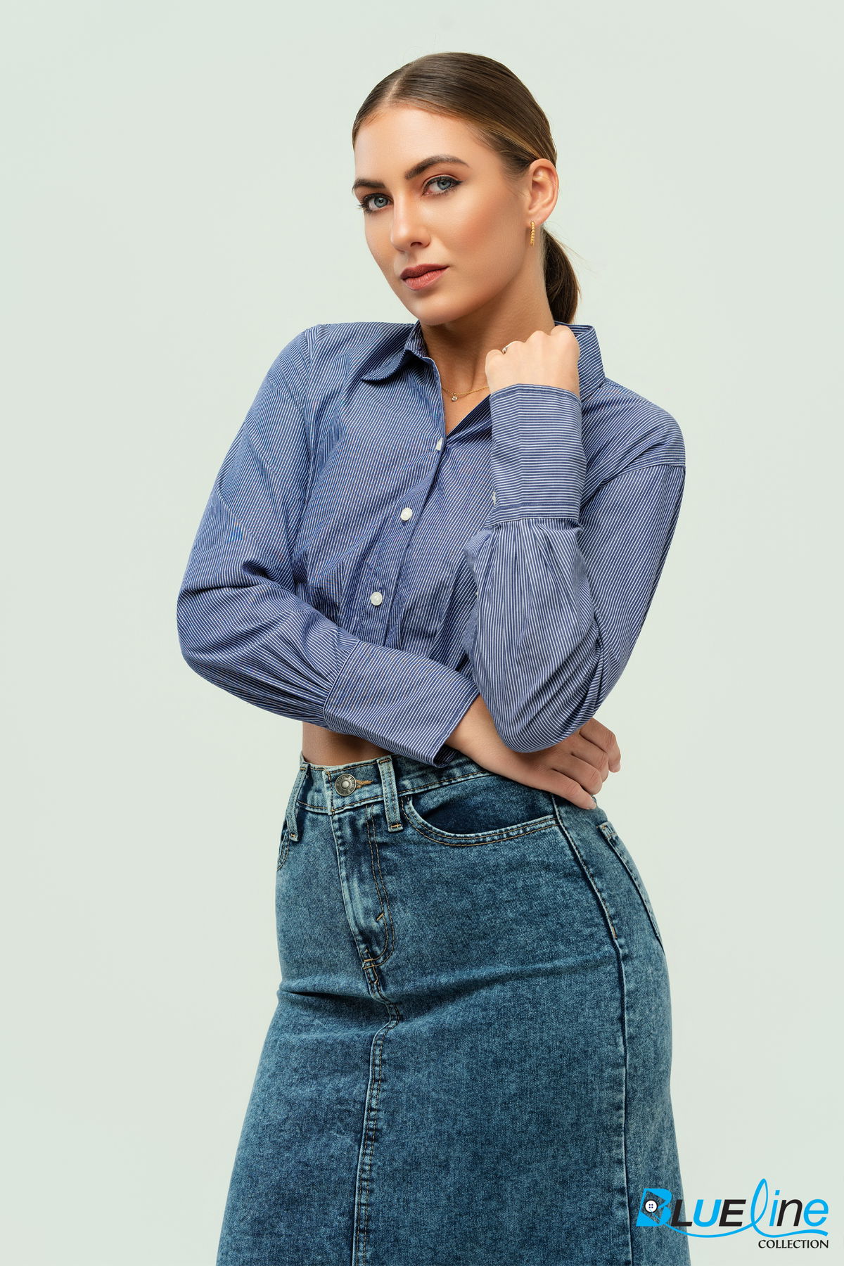 POPLIN CROP SHIRT