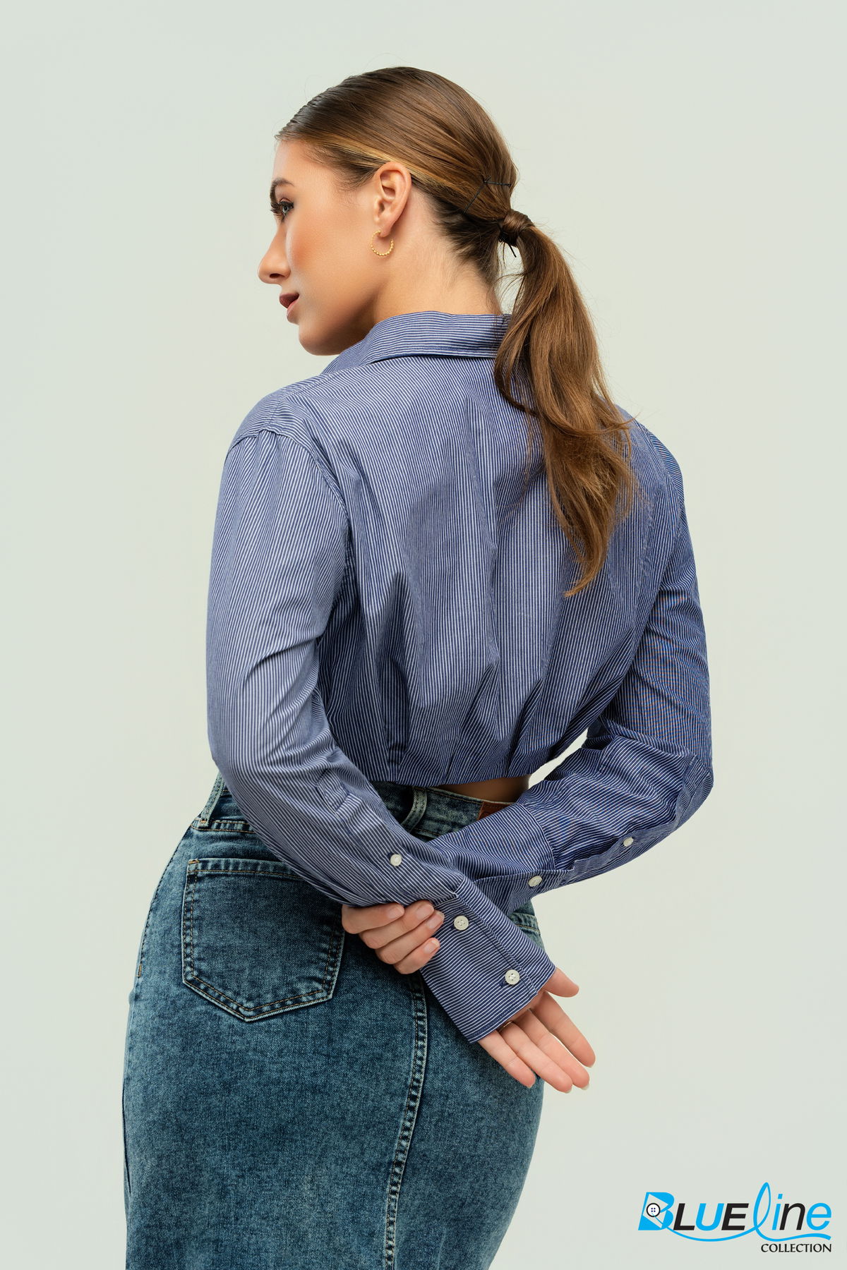 POPLIN CROP SHIRT