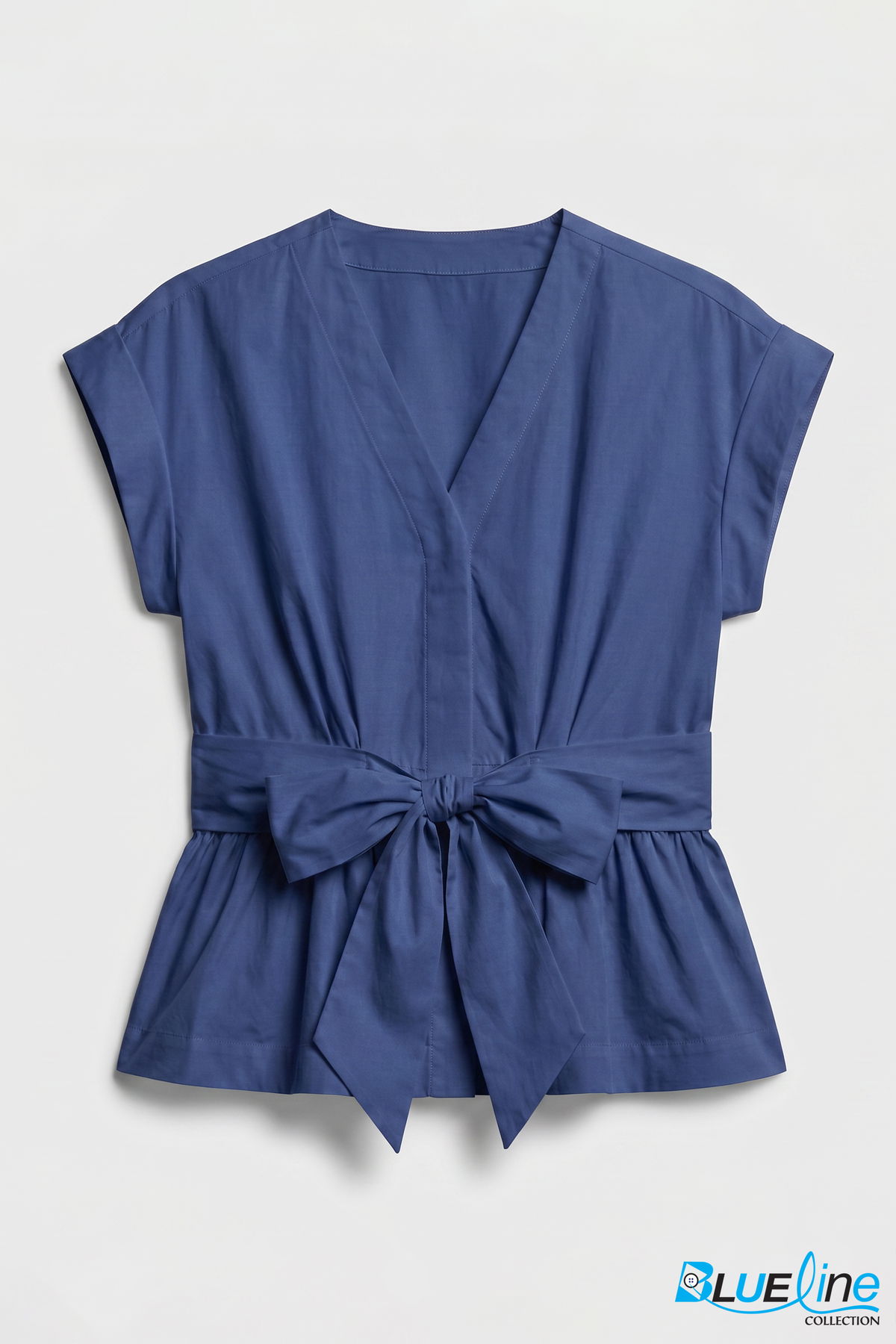 POPLIN TIE-FRONT TOP