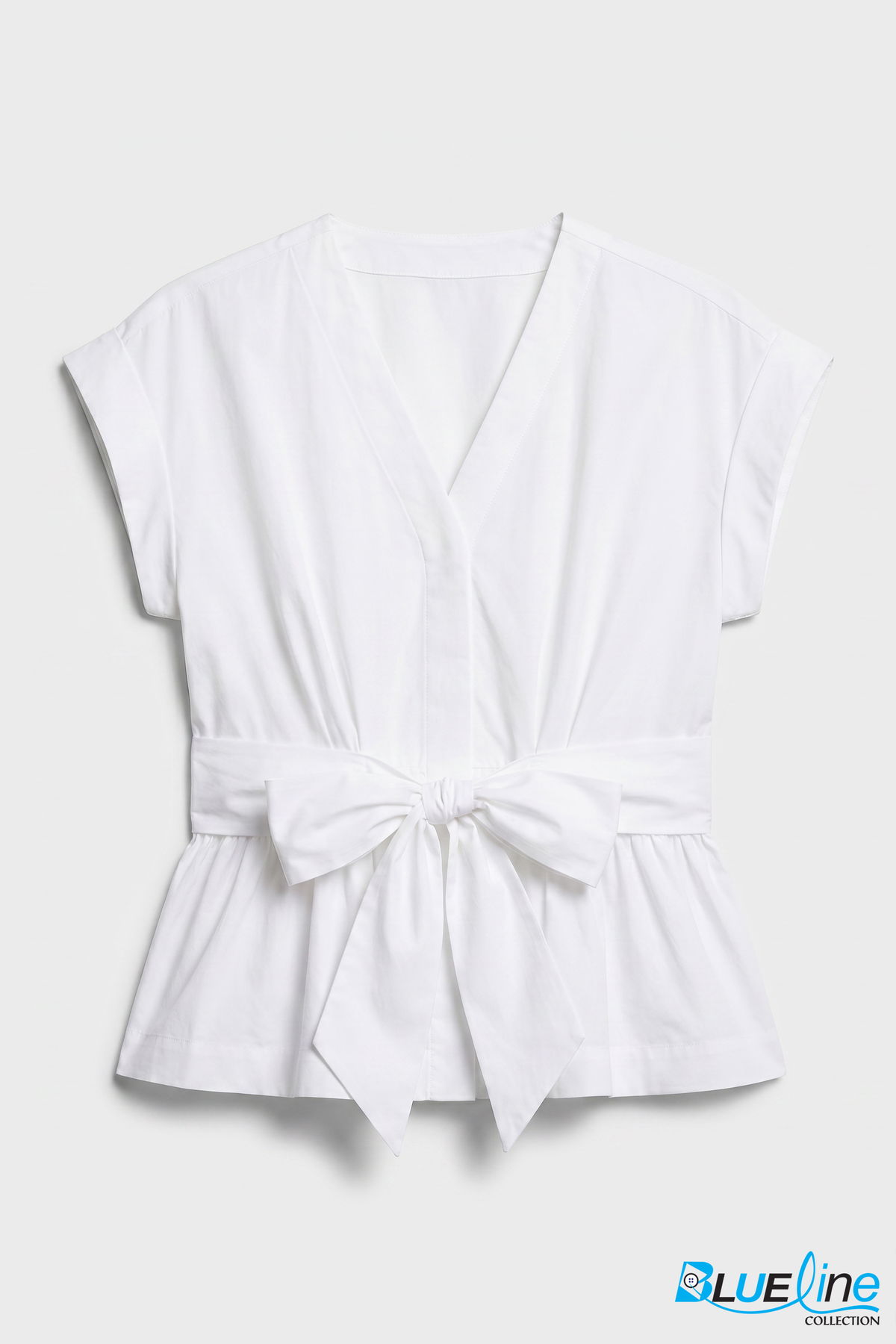 POPLIN TIE-FRONT TOP
