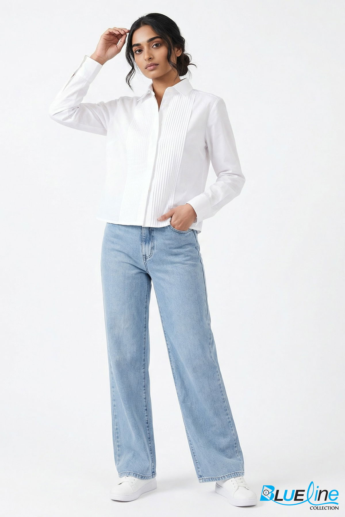 REFINED PLEATED SHIRT