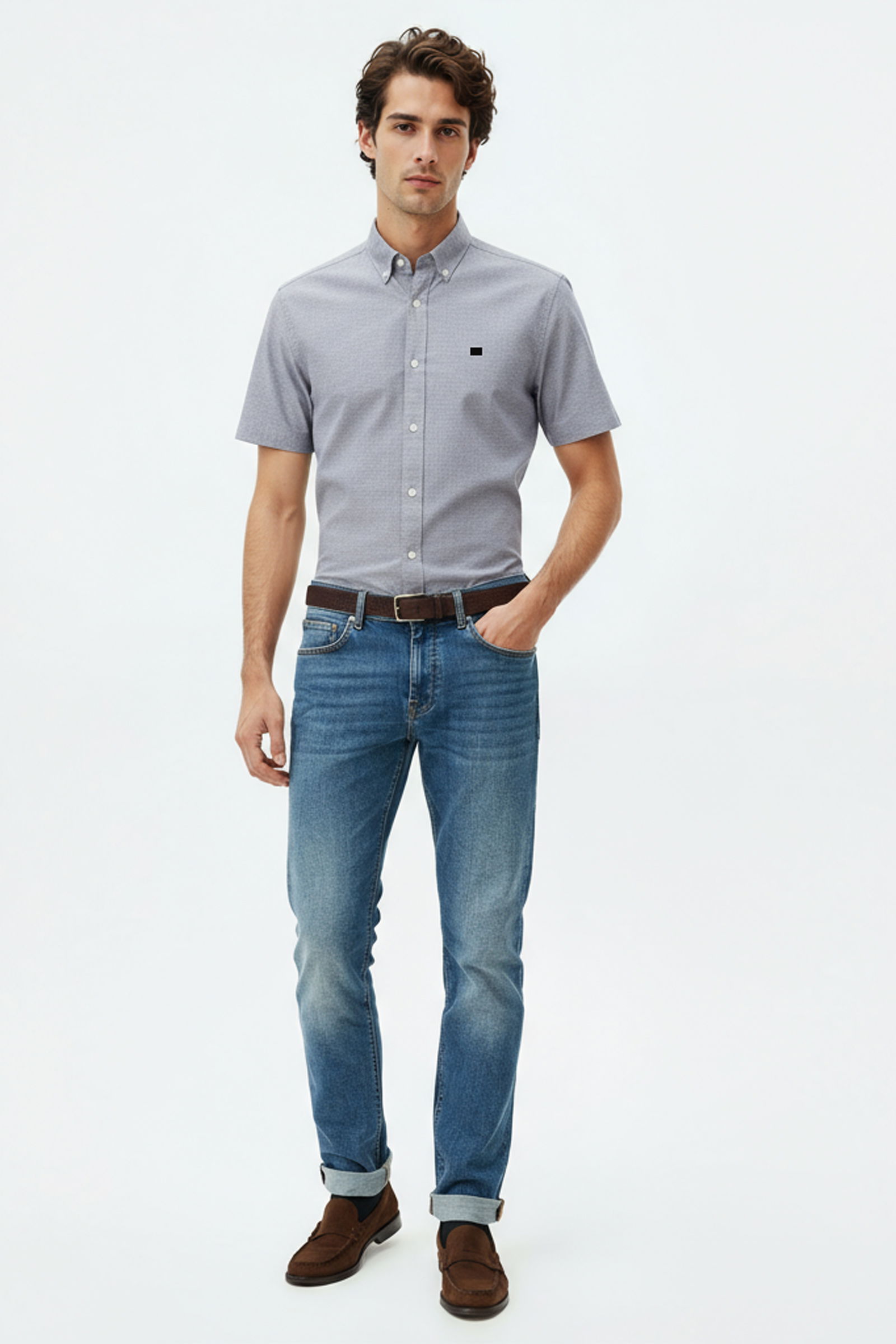 Short Sleeve Regular Fit Oxford Shirt view 4