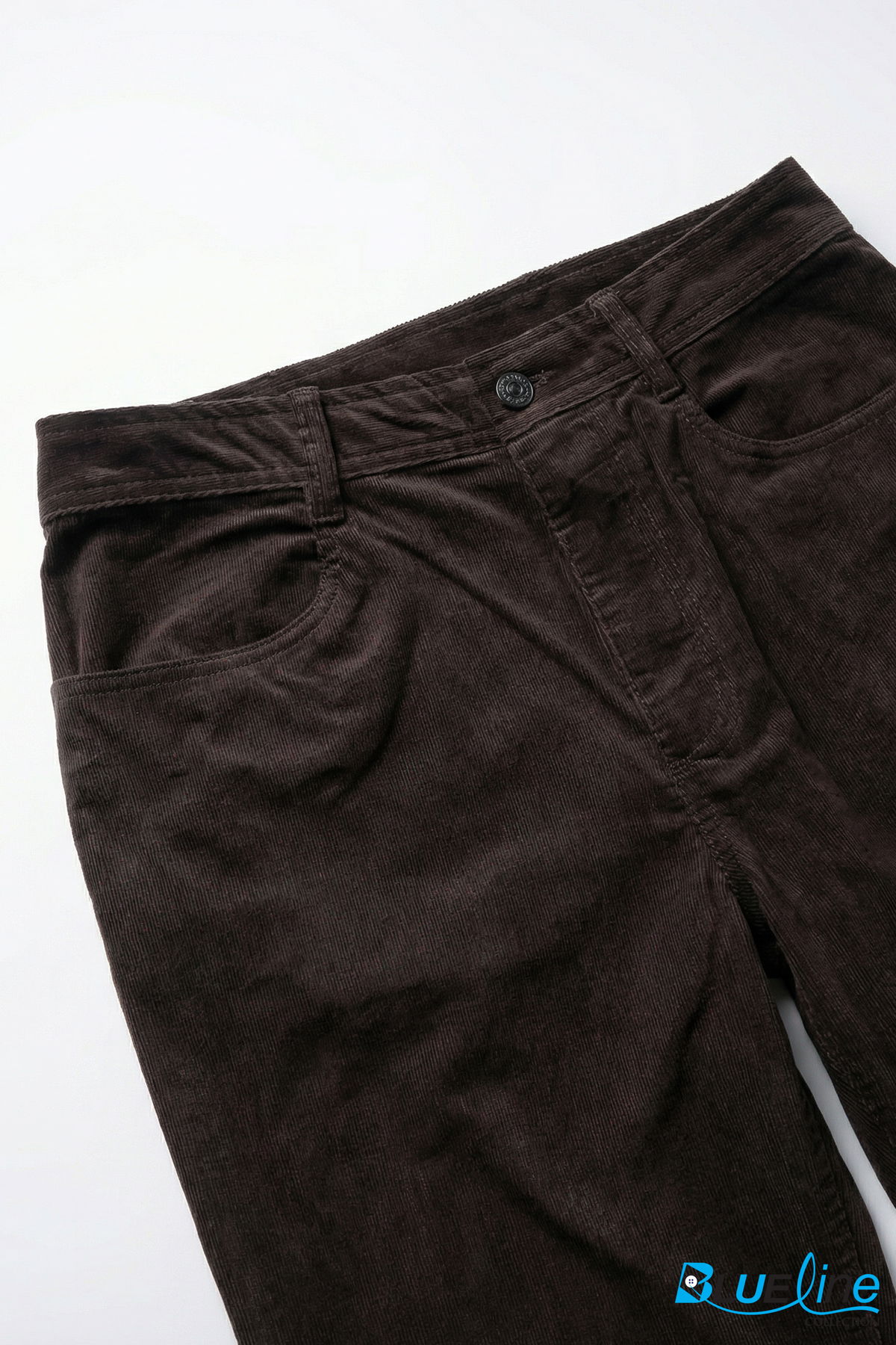 SOFT CORDUROY HIGH-RISE WIDE-LEG PANTS
