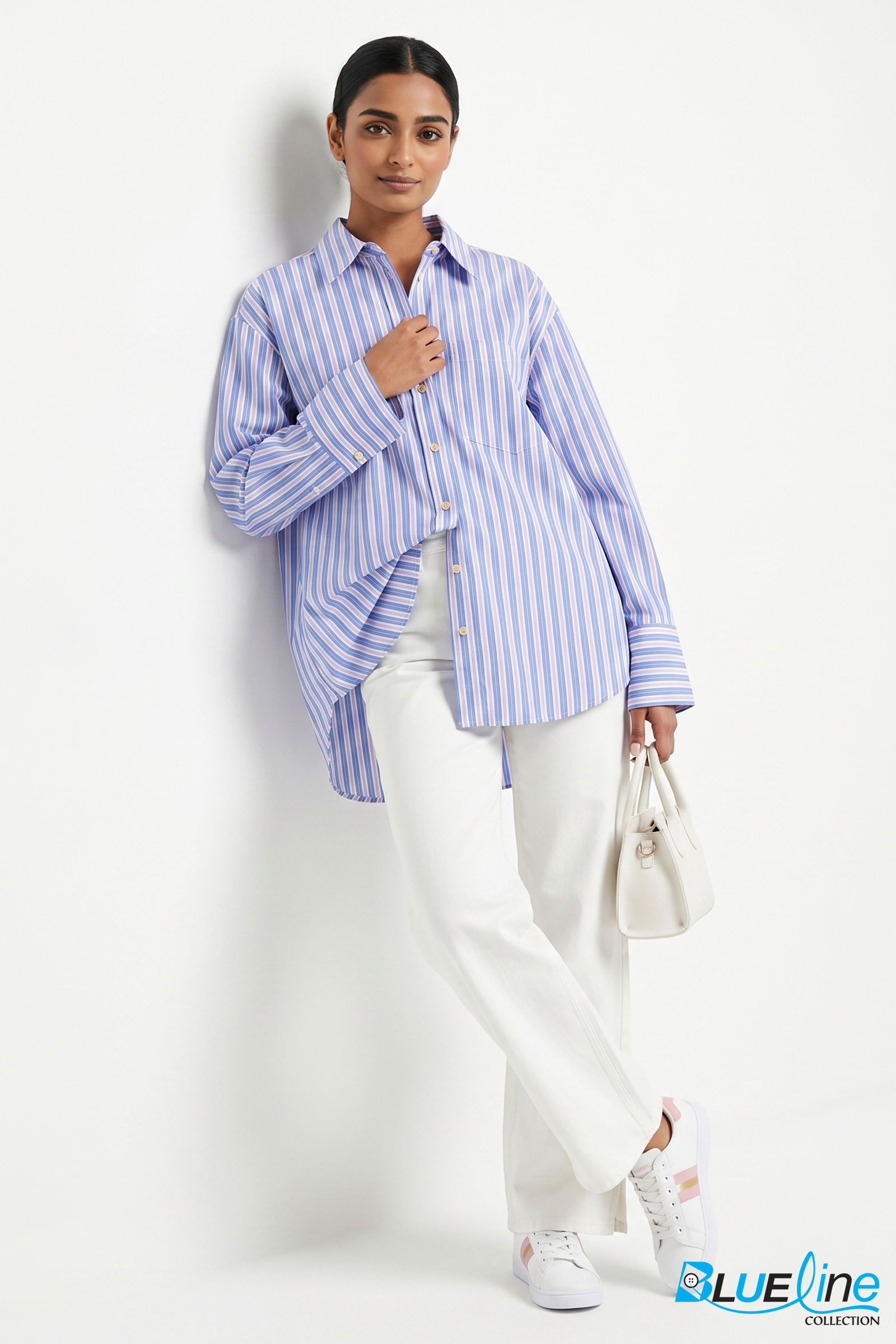 STRIPE POPLIN BIG SHIRT
