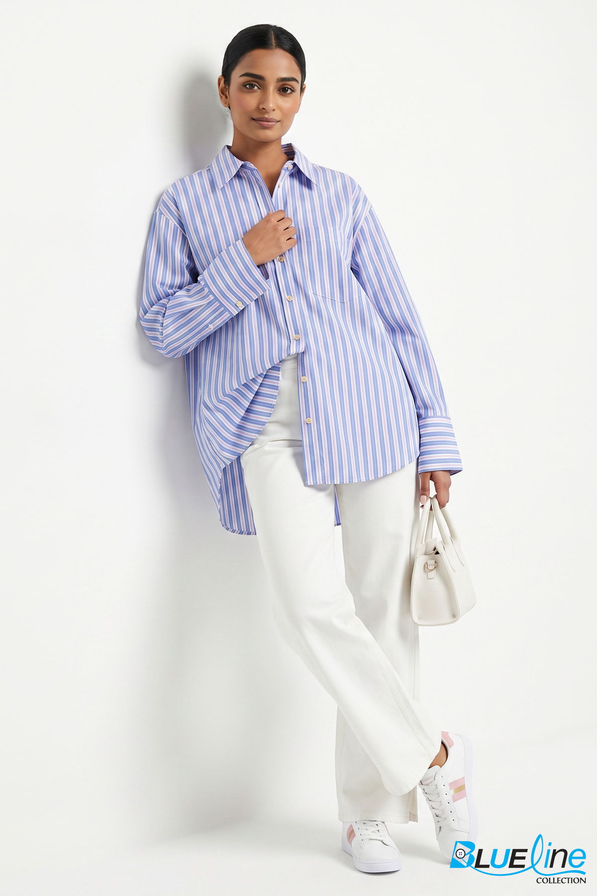 STRIPE POPLIN BIG SHIRT