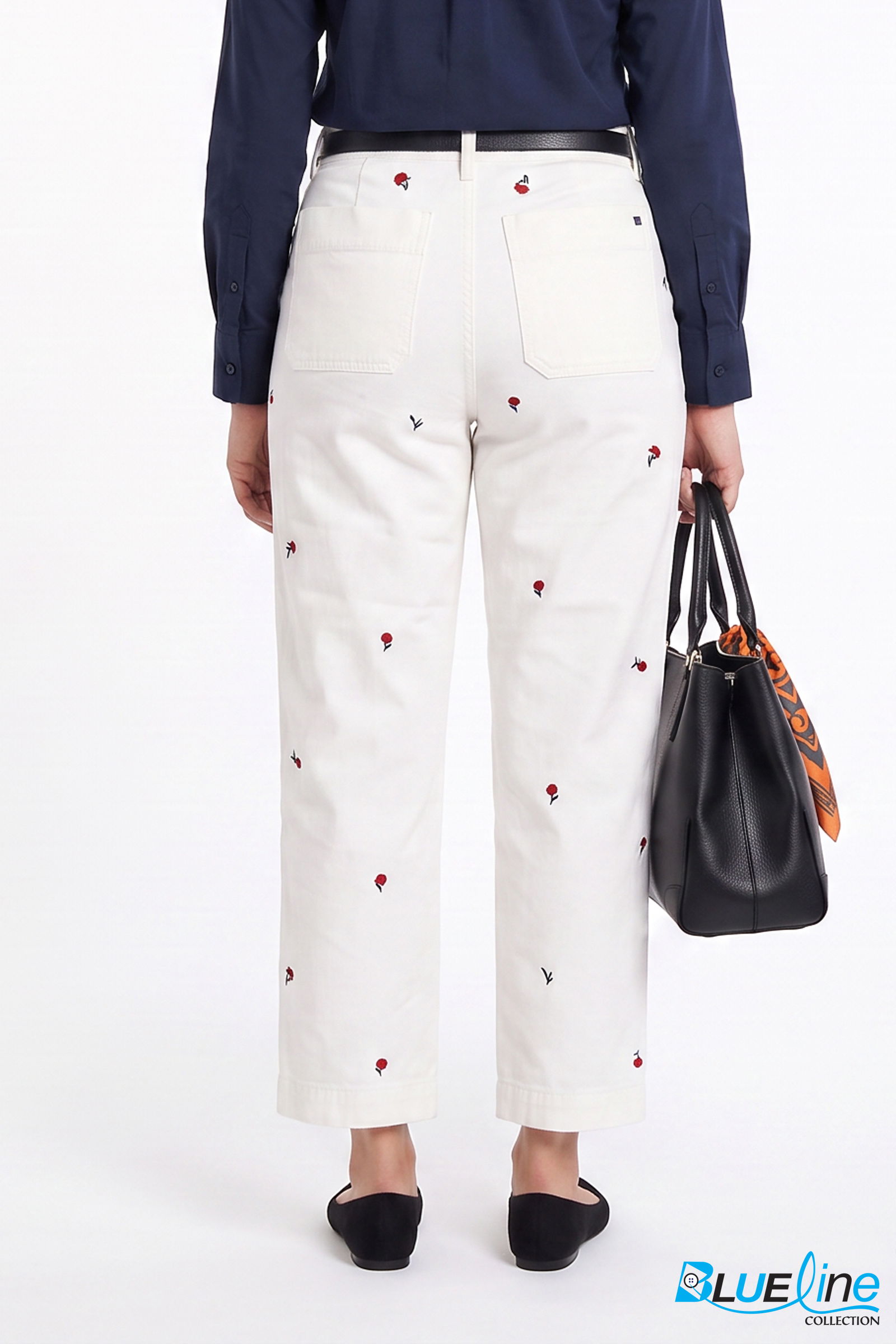 TWILL STRAIGHT CHINO ANKLE  PANTS