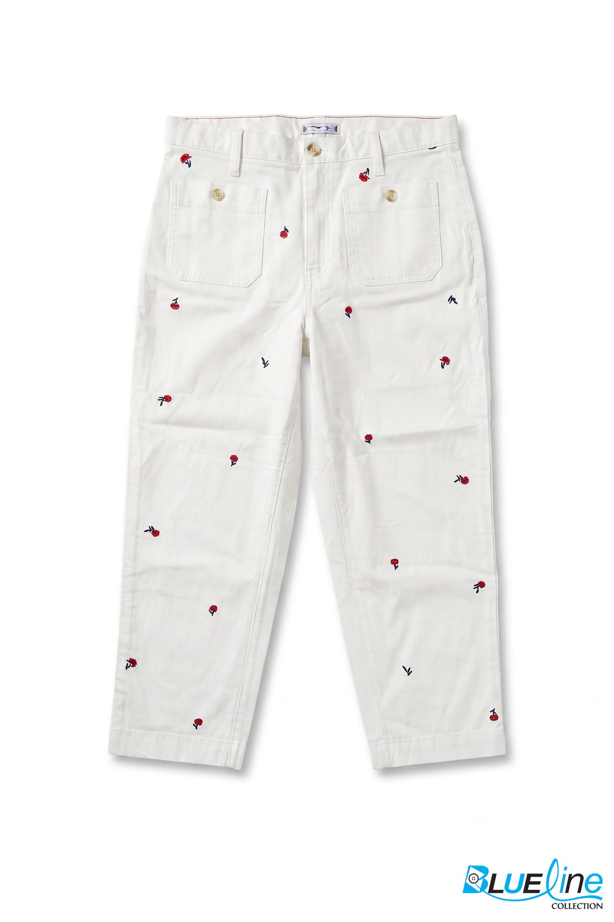 TWILL STRAIGHT CHINO ANKLE PANTS