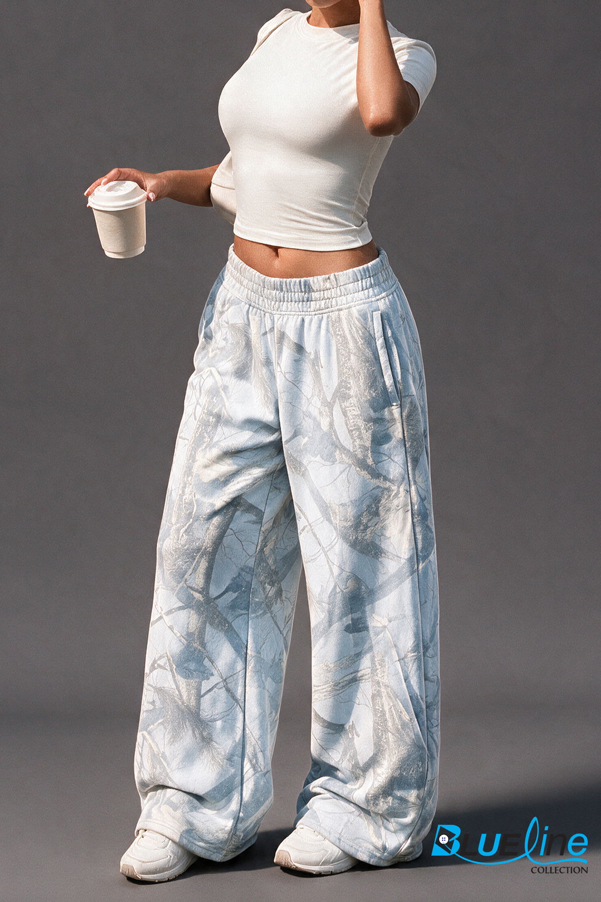 Women’s Mid-Rise Fleece Cotton Baggy Pants