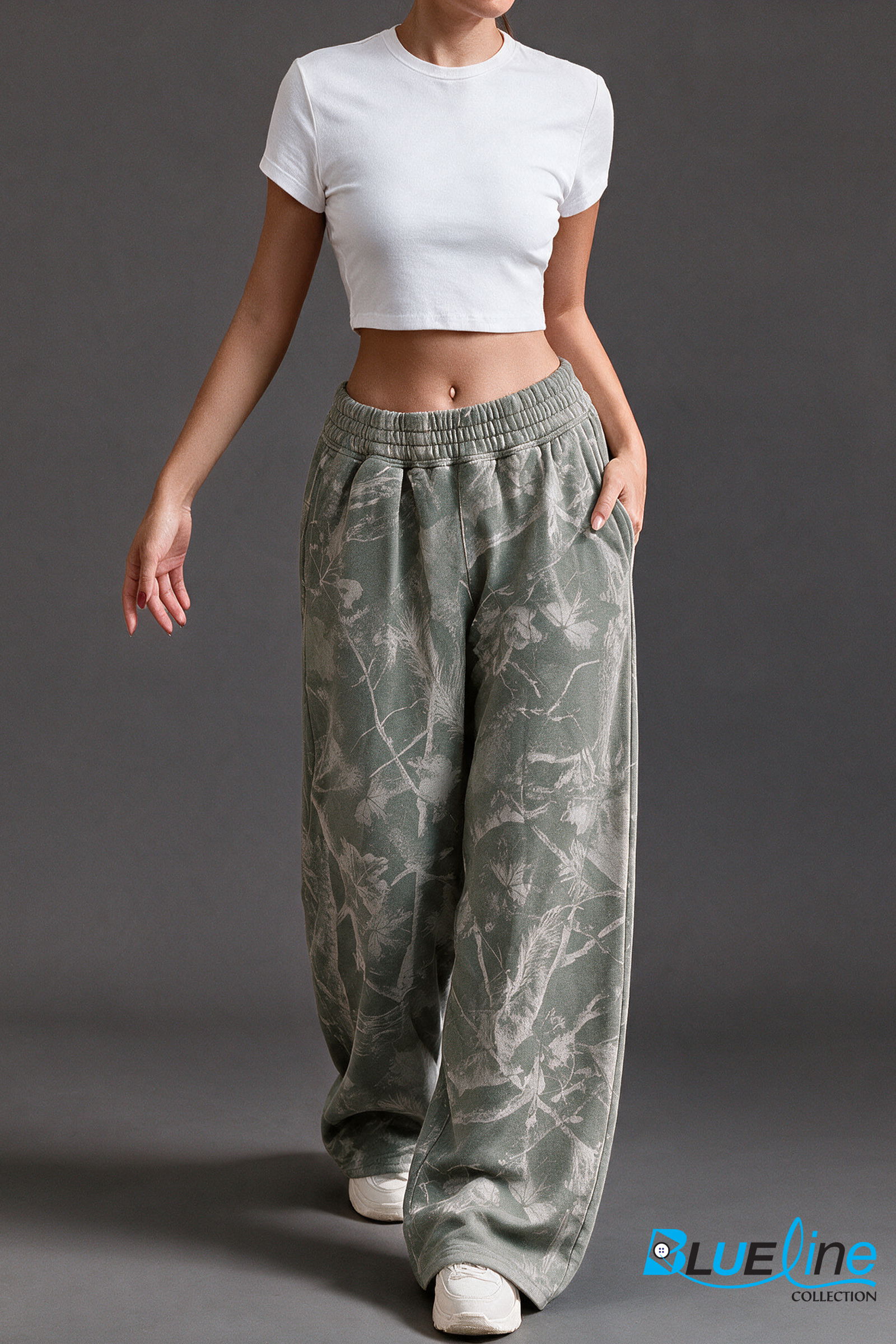 Women’s Mid-Rise Fleece Cotton Baggy Pants