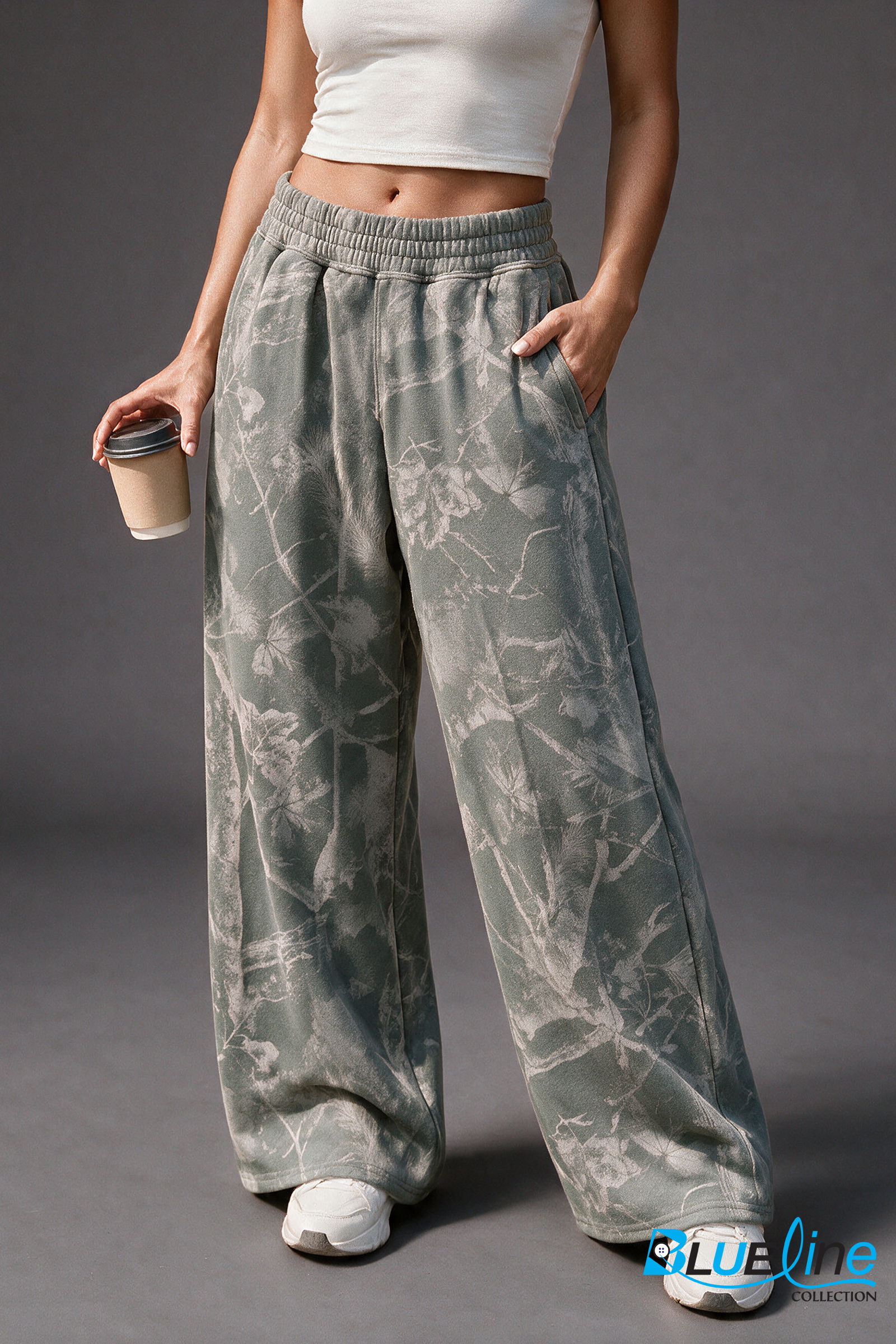 Women’s Mid-Rise Fleece Cotton Baggy Pants