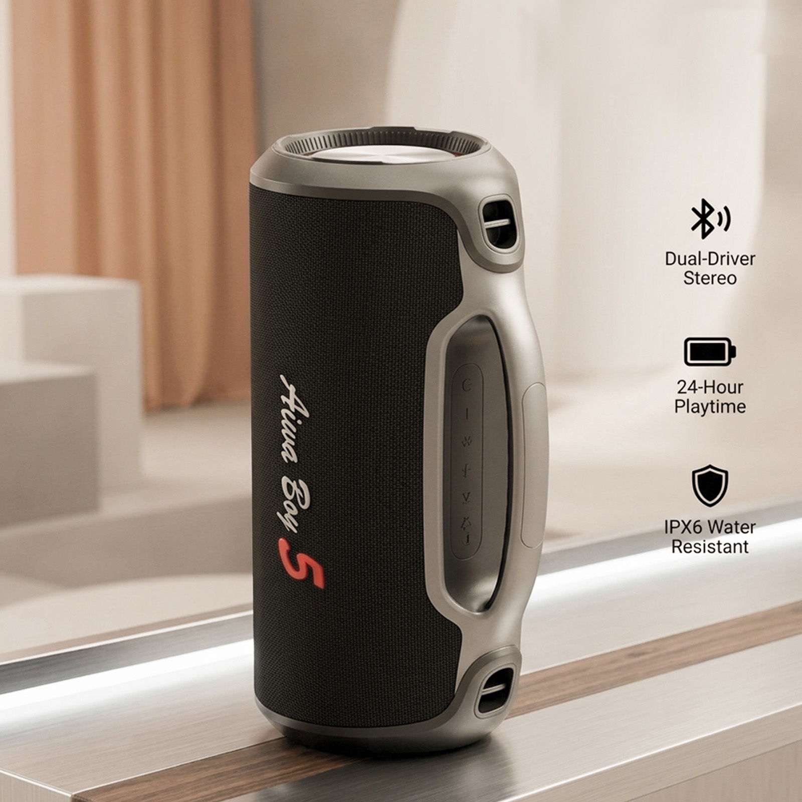 AIWA BOY 5 BLUETOOTH BOOMBOX SPEAKER - AW BB20 - 6