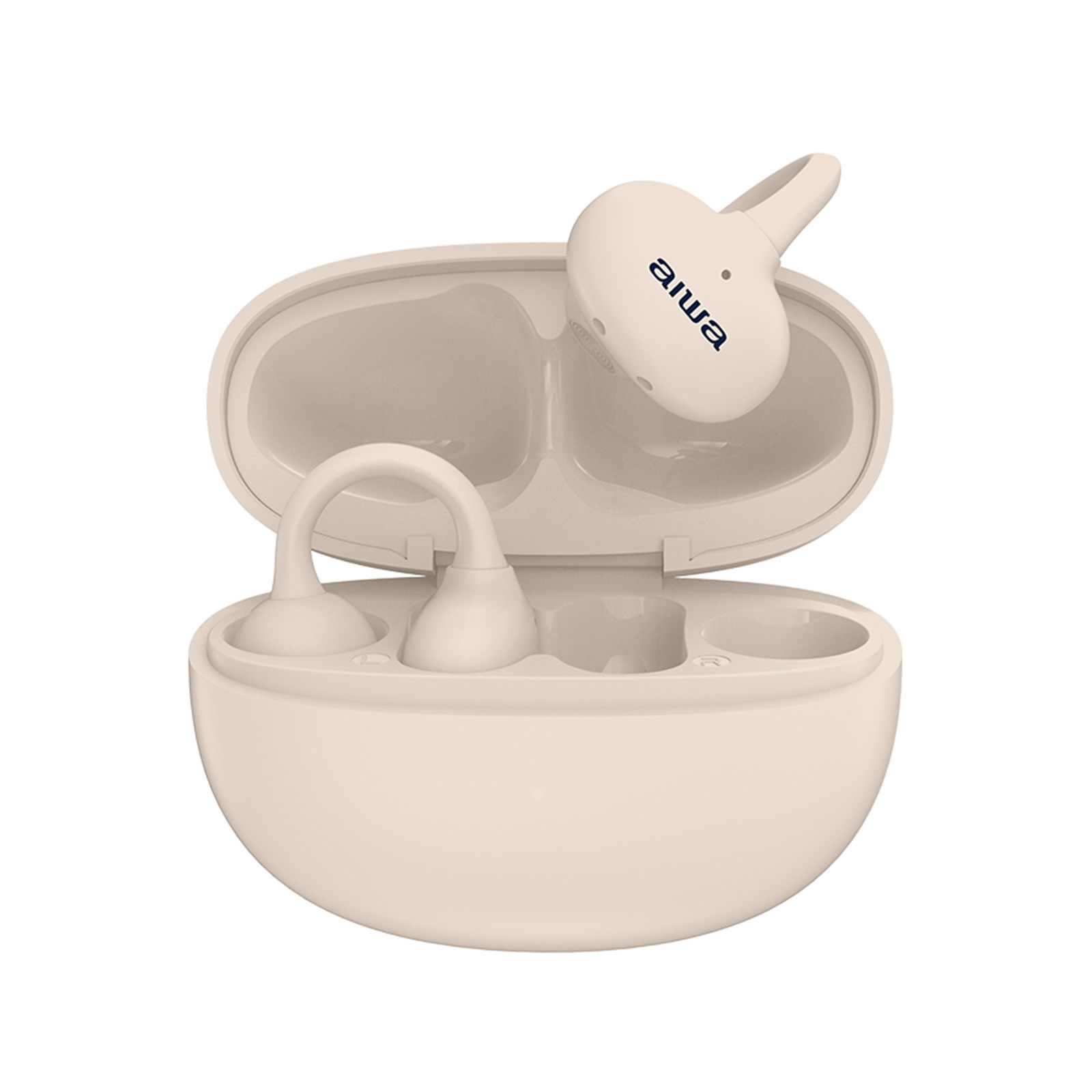 AIWA OPEN-EAR TWS EARBUDS IVORY - AT H06 EDGE