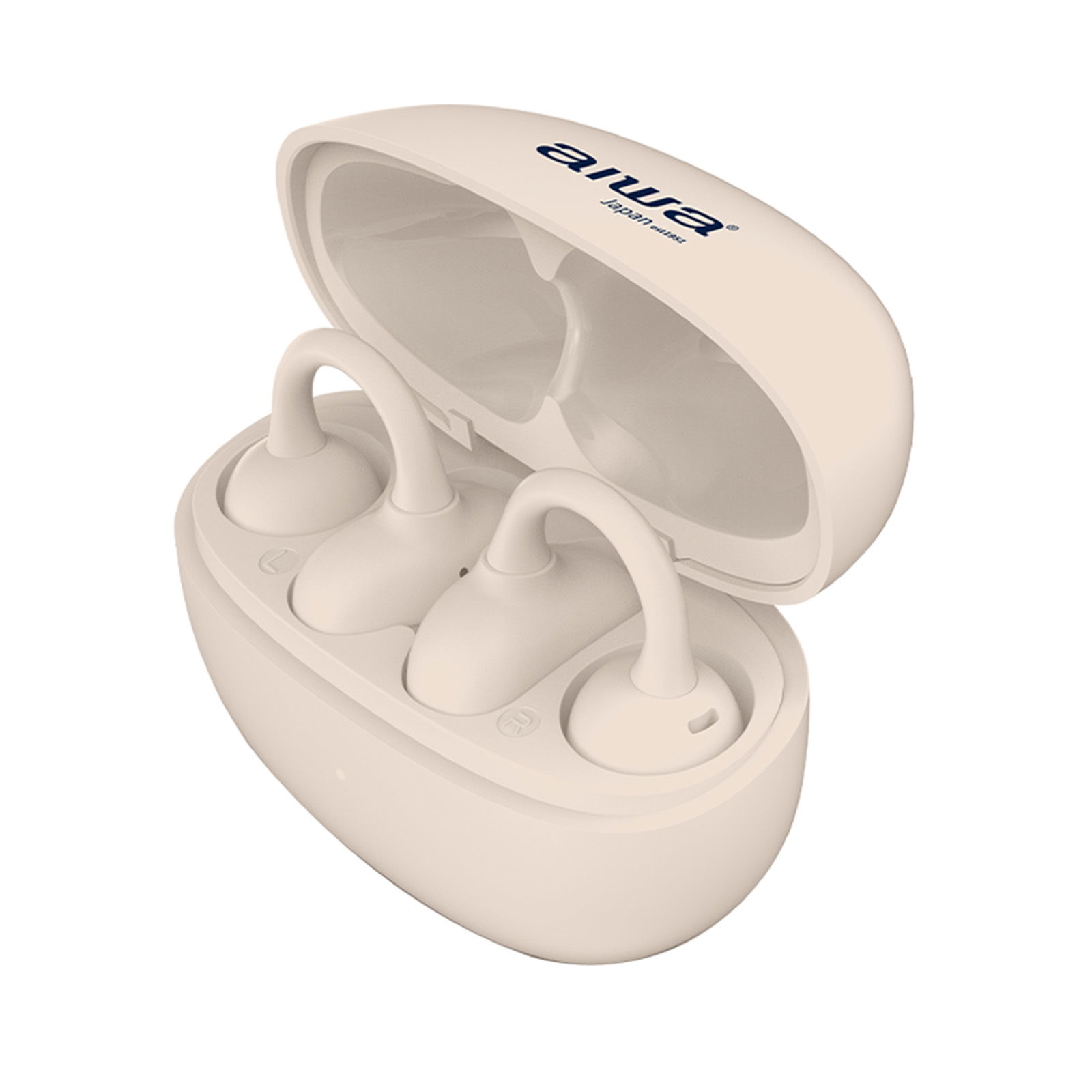 AIWA OPEN-EAR TWS EARBUDS IVORY - AT H06 EDGE - 4