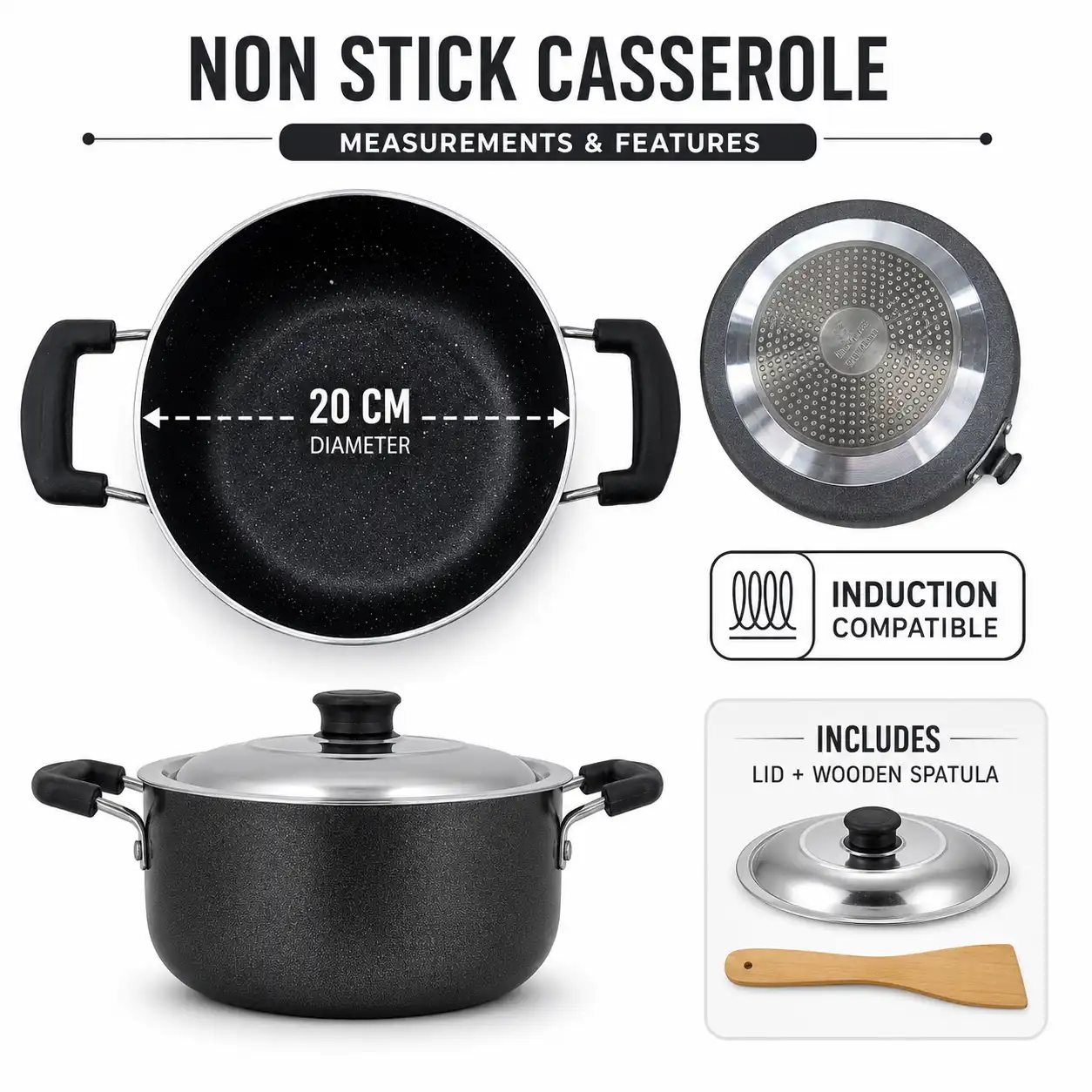 DECORLINE NON STICK CASSEROLE