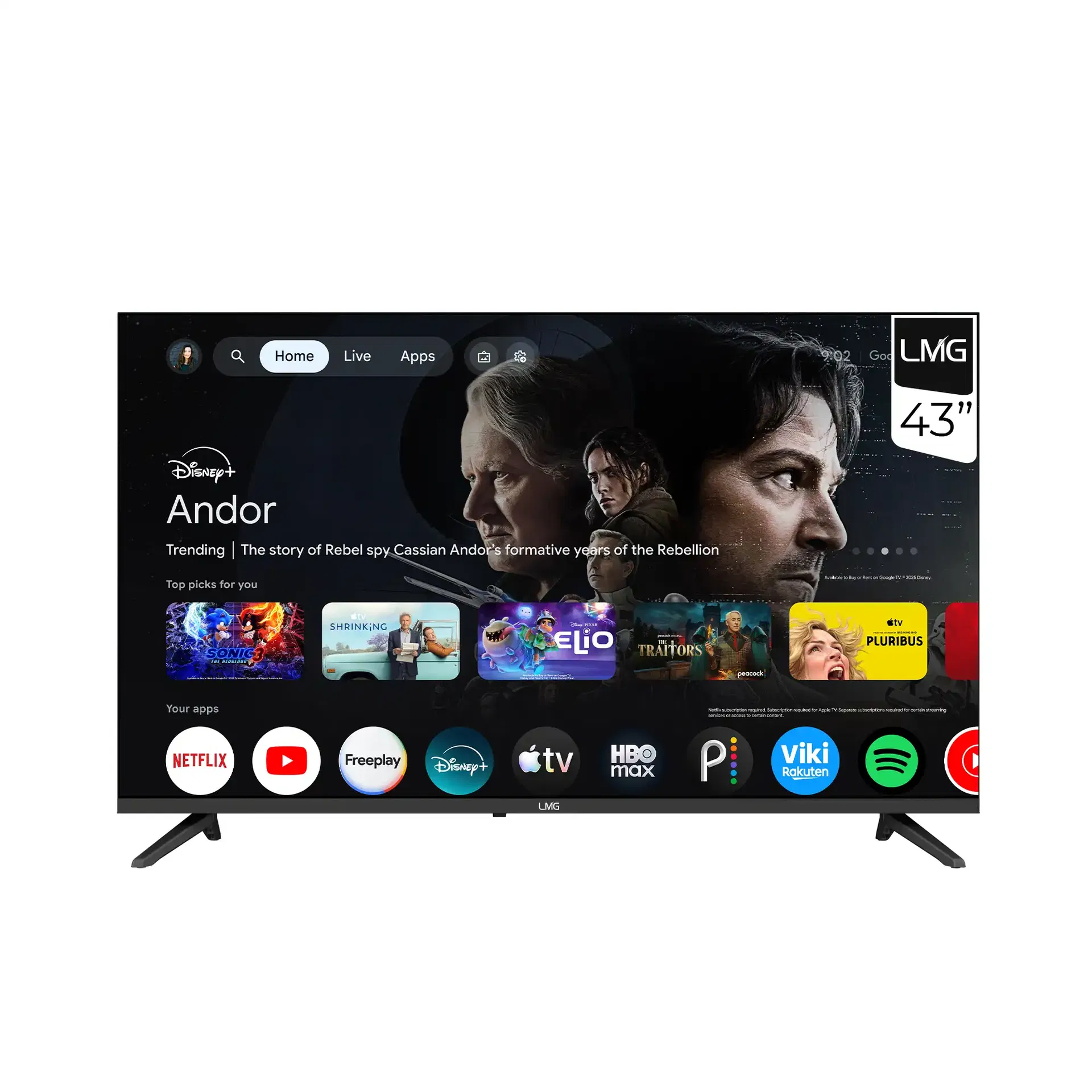 LMG 43 INCH GOOGLE SMART TV - L4E36SLWT