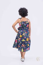 navy‑blue floral dress - 2