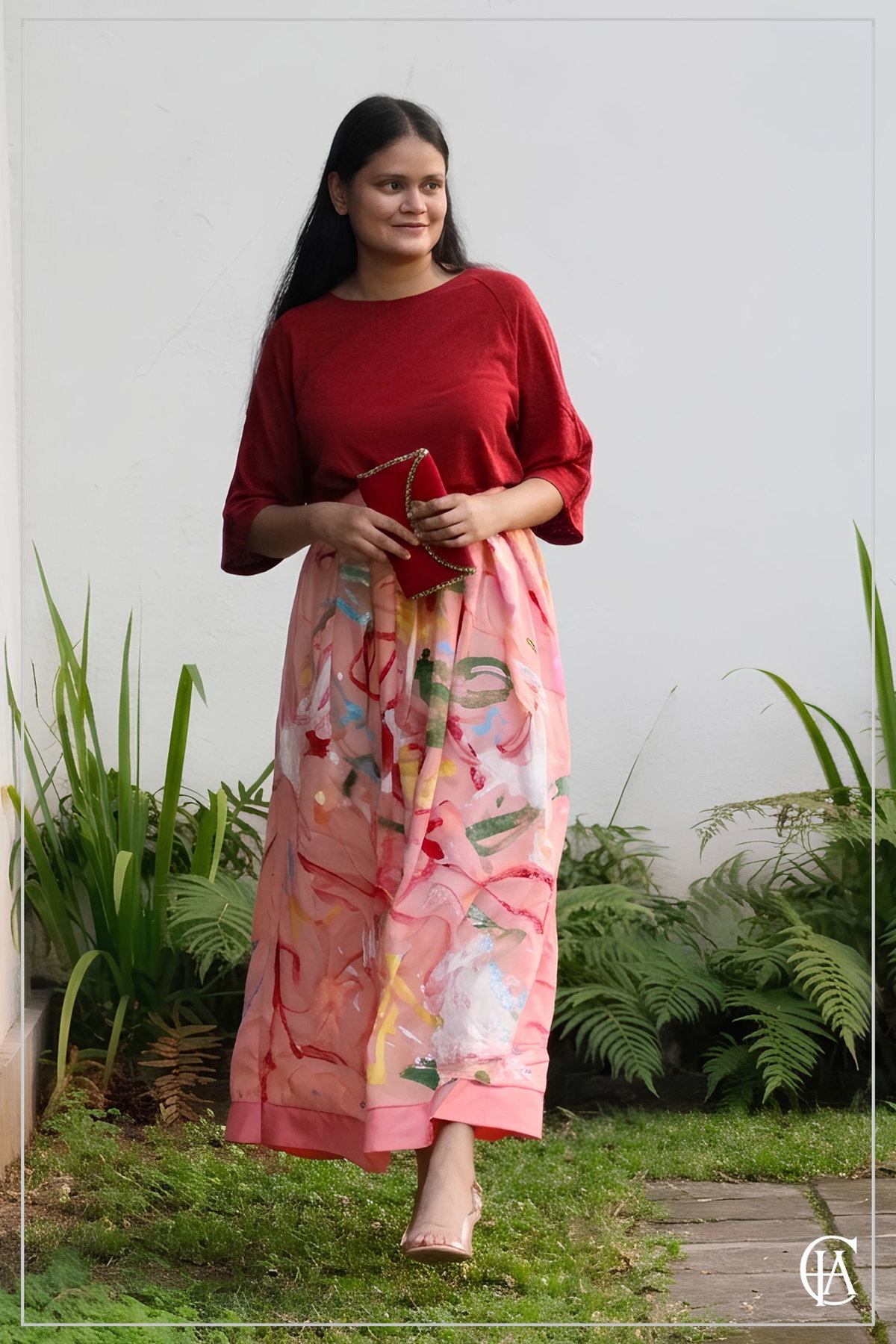 Blush Canvas Skirt