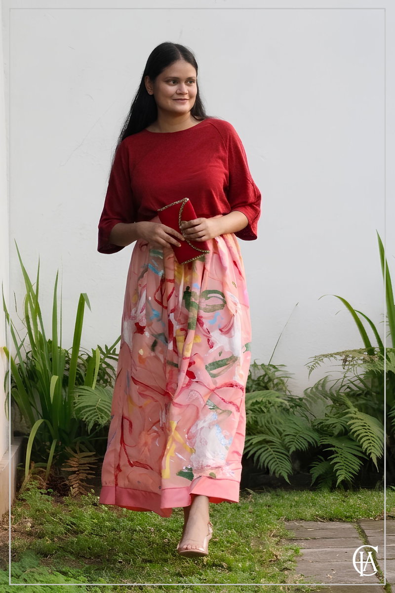 Blush Canvas Skirt