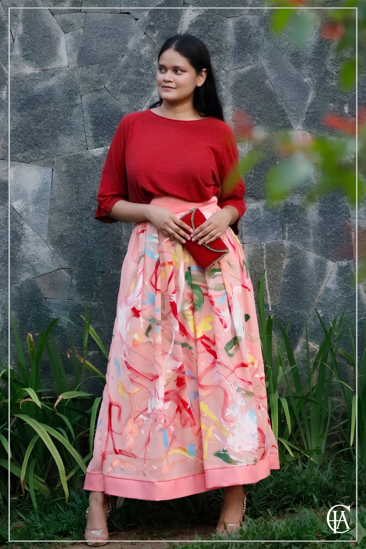 Blush Canvas Skirt
