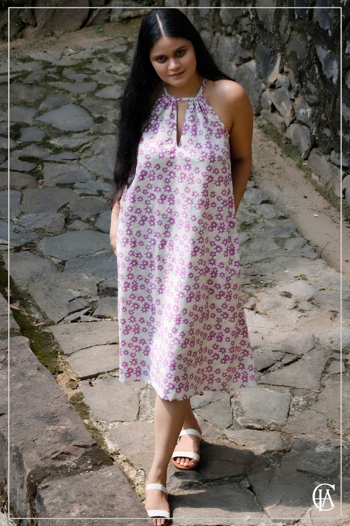 Lavender Aster Flow Dress 
