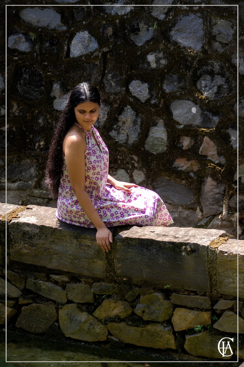 Lavender Aster Flow Dress 