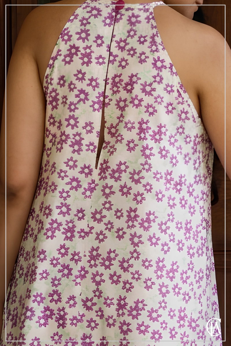 Lavender Aster Flow Dress 
