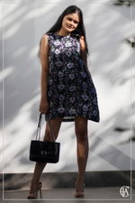 PTD blue floral dress  - 3