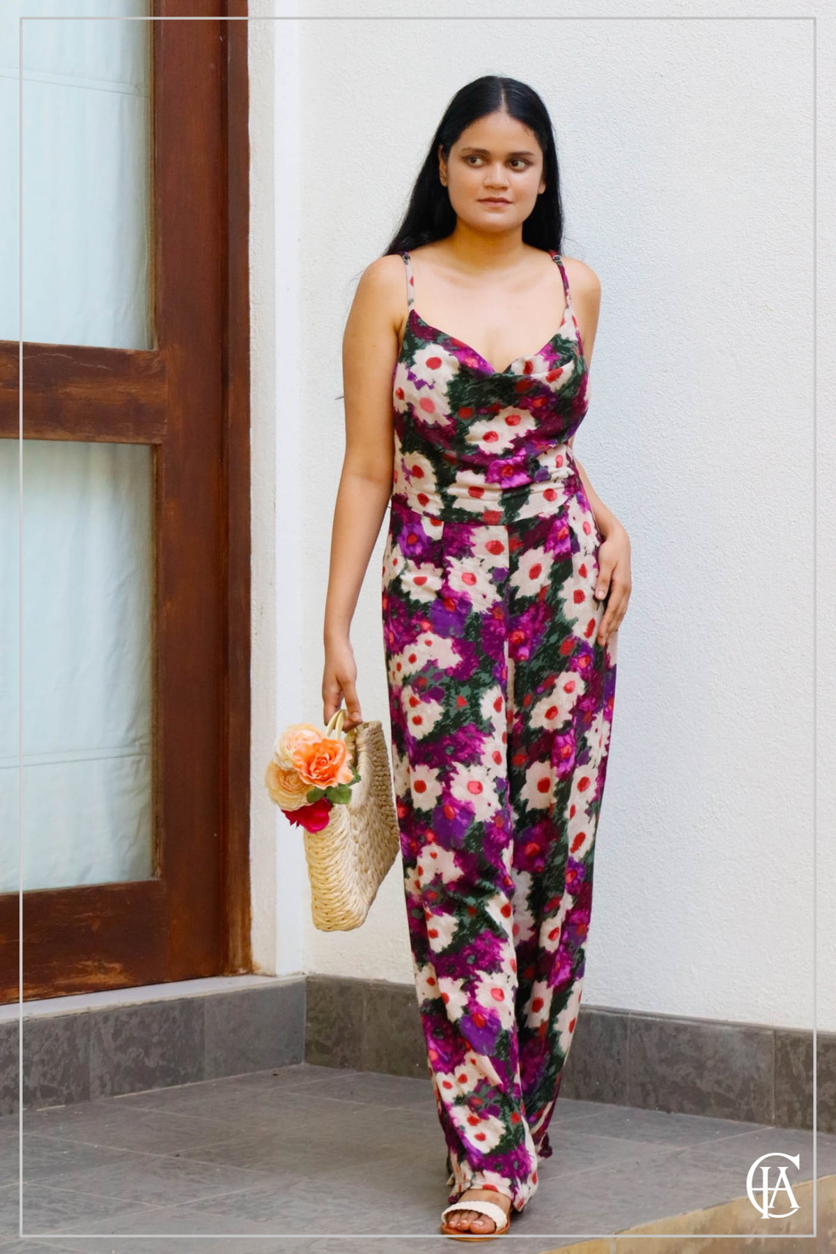 PTD Floral Cowl Neck Jumpsuit S