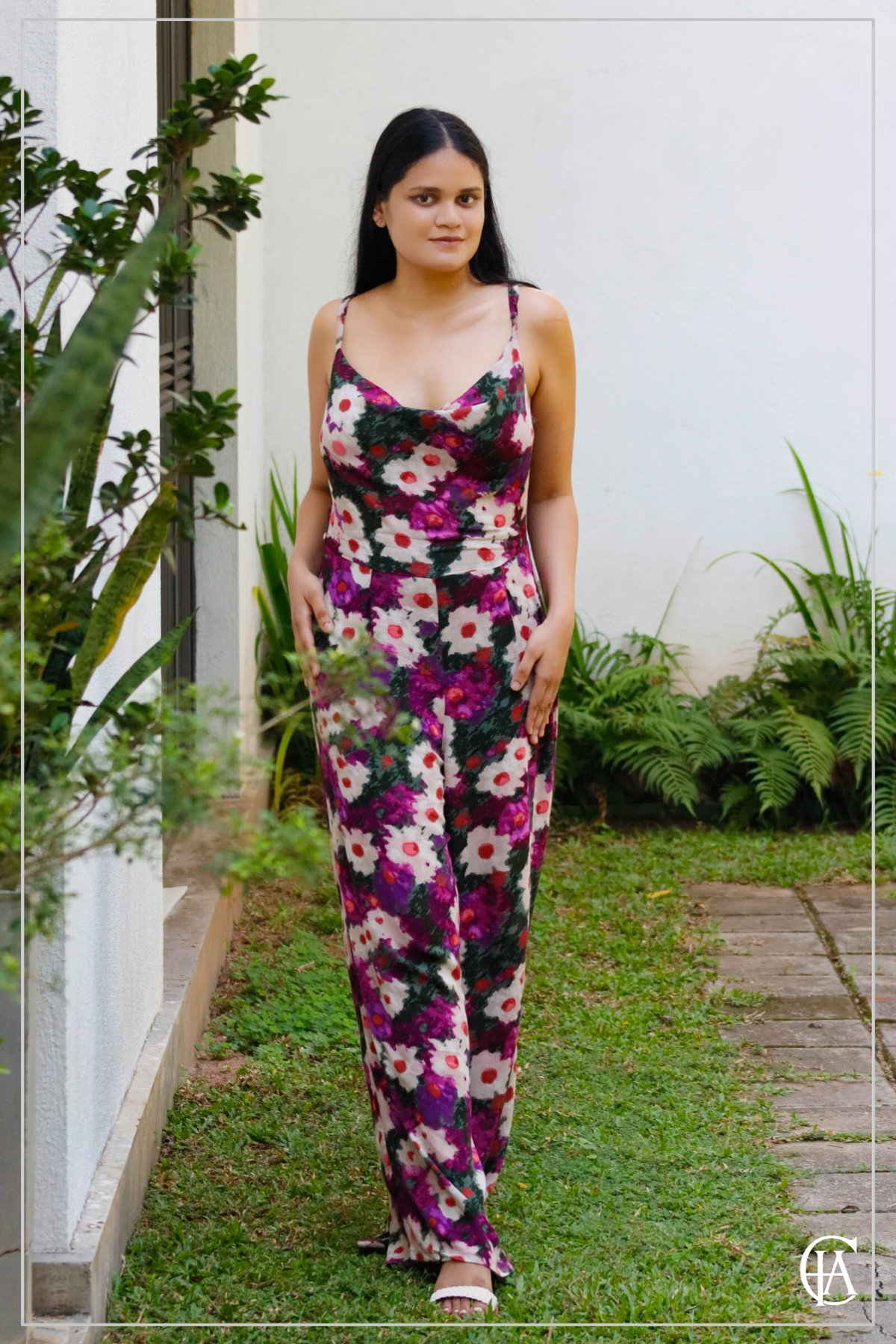PTD Floral Cowl Neck Jumpsuit S