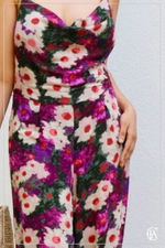 PTD Floral Cowl Neck Jumpsuit S - 4