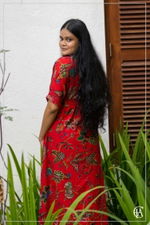 Crossover Kimono red dress  - 2