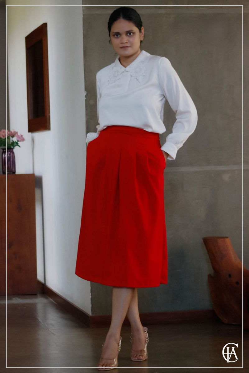 Scarlet Fold Skirt