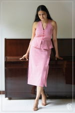 Sleeveless Checkered Button-Front Top - 4