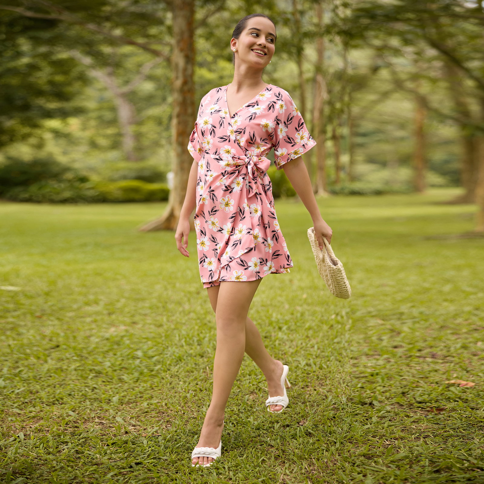 SENSE OF SERENITY WOVEN MINI DRESS