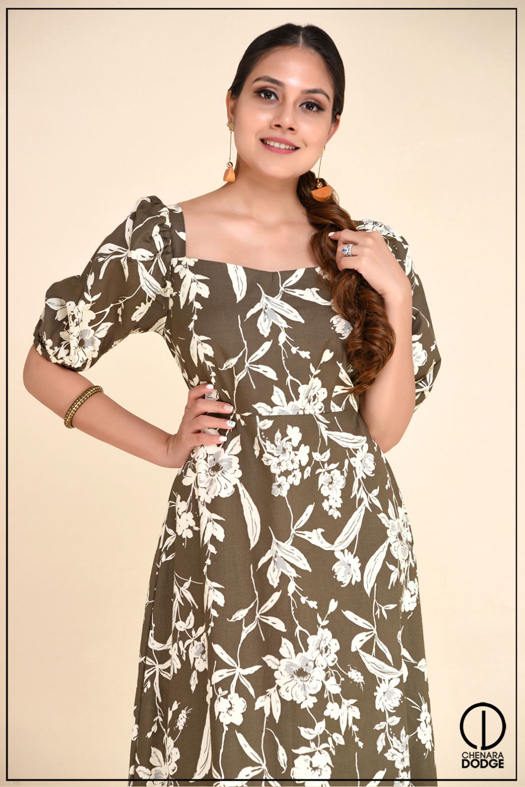 CHLOE PRINTED MAXI DRESS-UK18