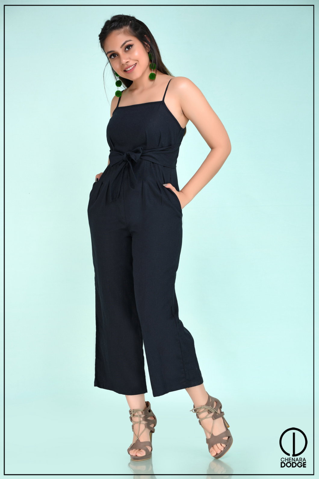 JOSIE BOW TIE-UP JUMPSUIT