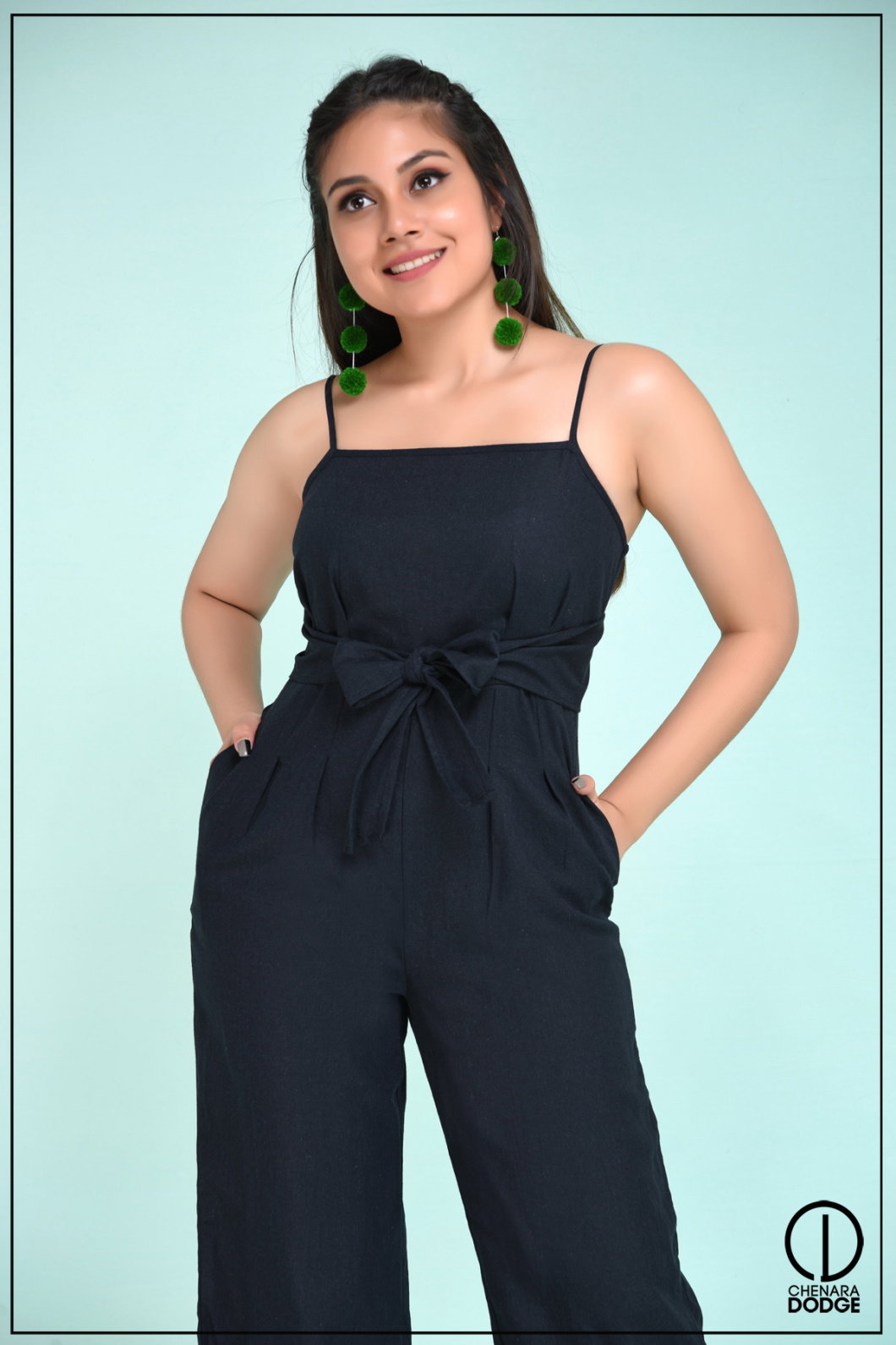 JOSIE BOW TIE-UP JUMPSUIT