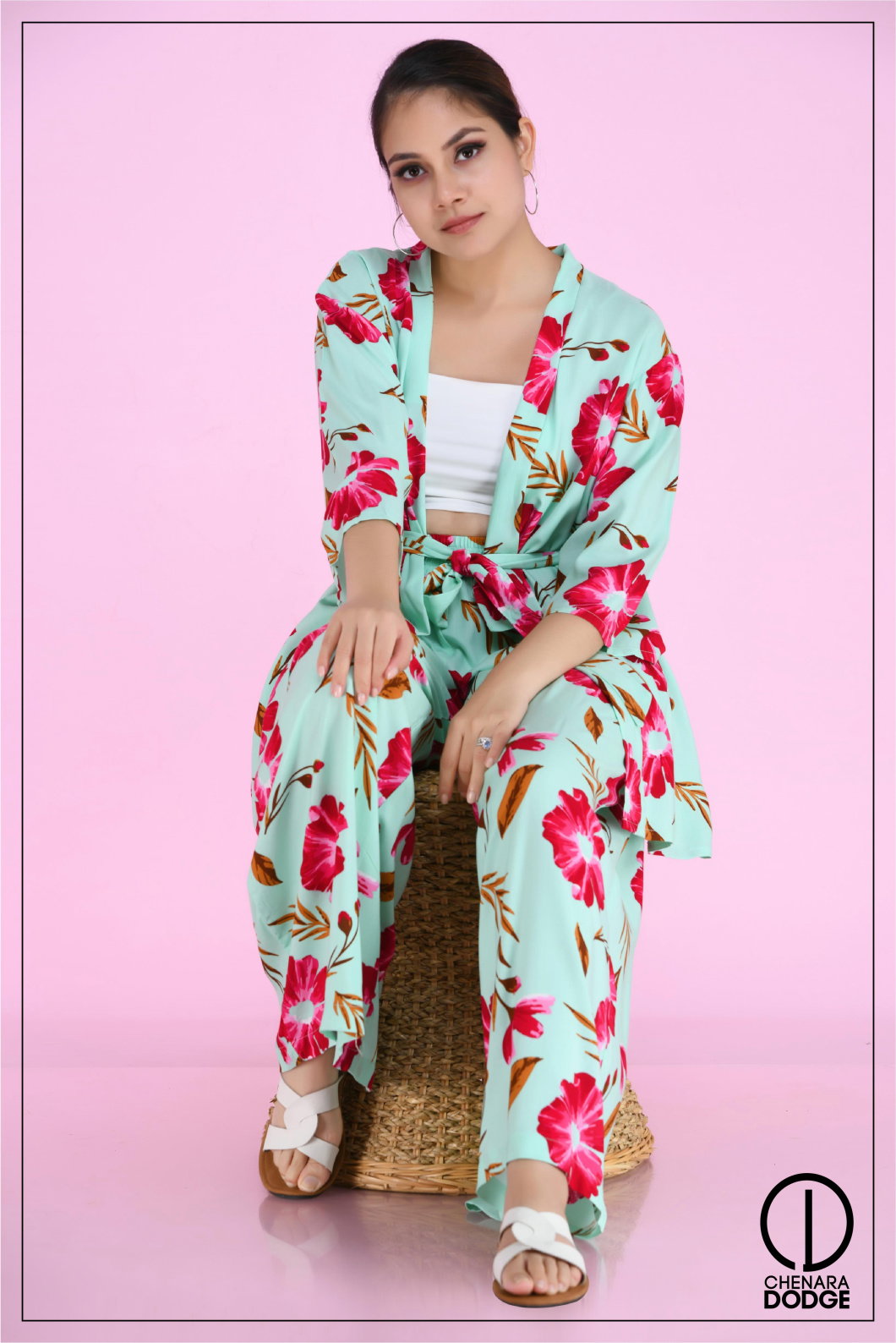 RUBY PRINTED TOP & PANT LOUNGEWEAR SET-UK8