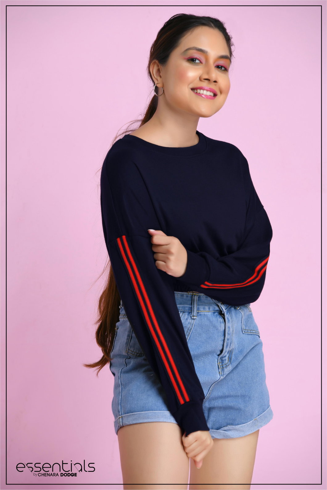 SARAH TAPE DETAIL SWEATSHIRT-UK8