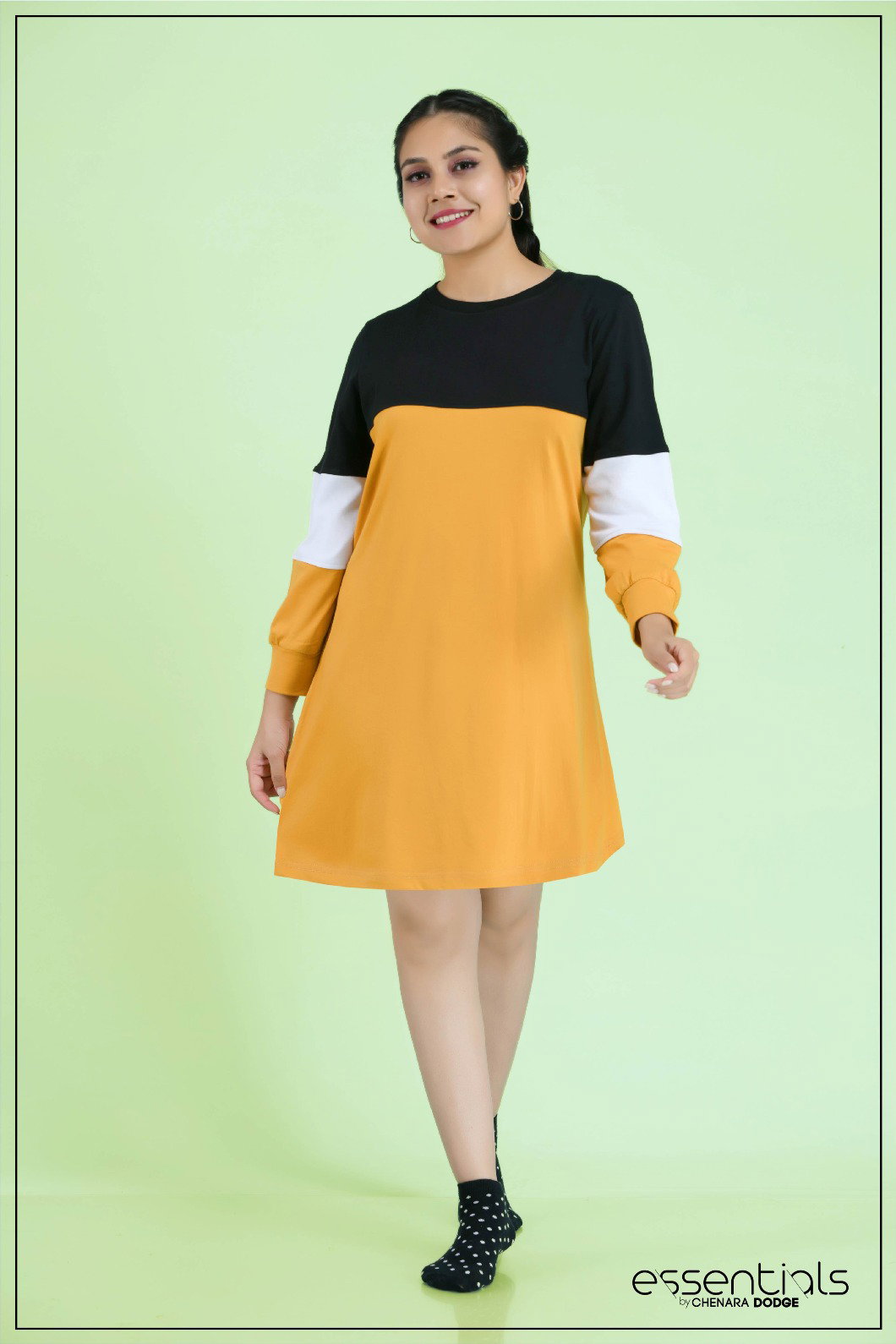 LARA COLORBLOCK T'SHIRT DRESS-UK8