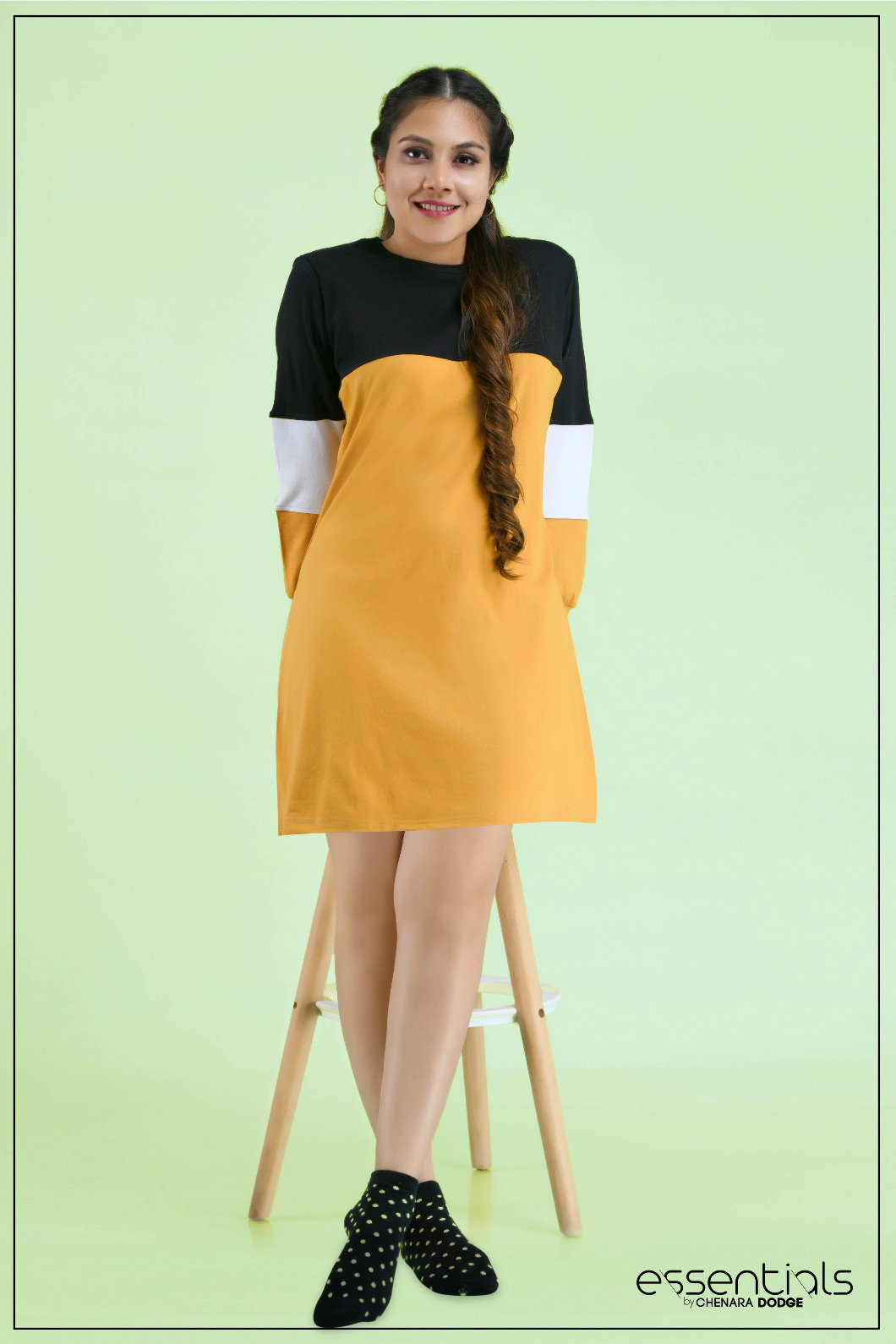 LARA COLORBLOCK T'SHIRT DRESS-UK8